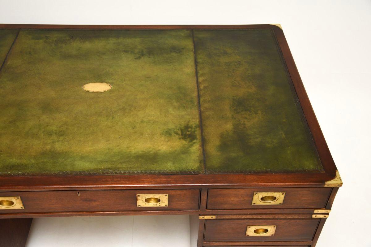 Antique Military Campaign Style Partners Desk 3