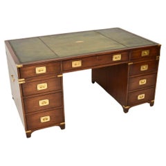 Antique Military Campaign Style Partners Desk