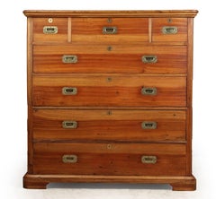 Antique Military Chest in Solid Camphor, circa 1880