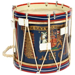 Used Military Drum Black Watch the Royal Highlanders 20th C