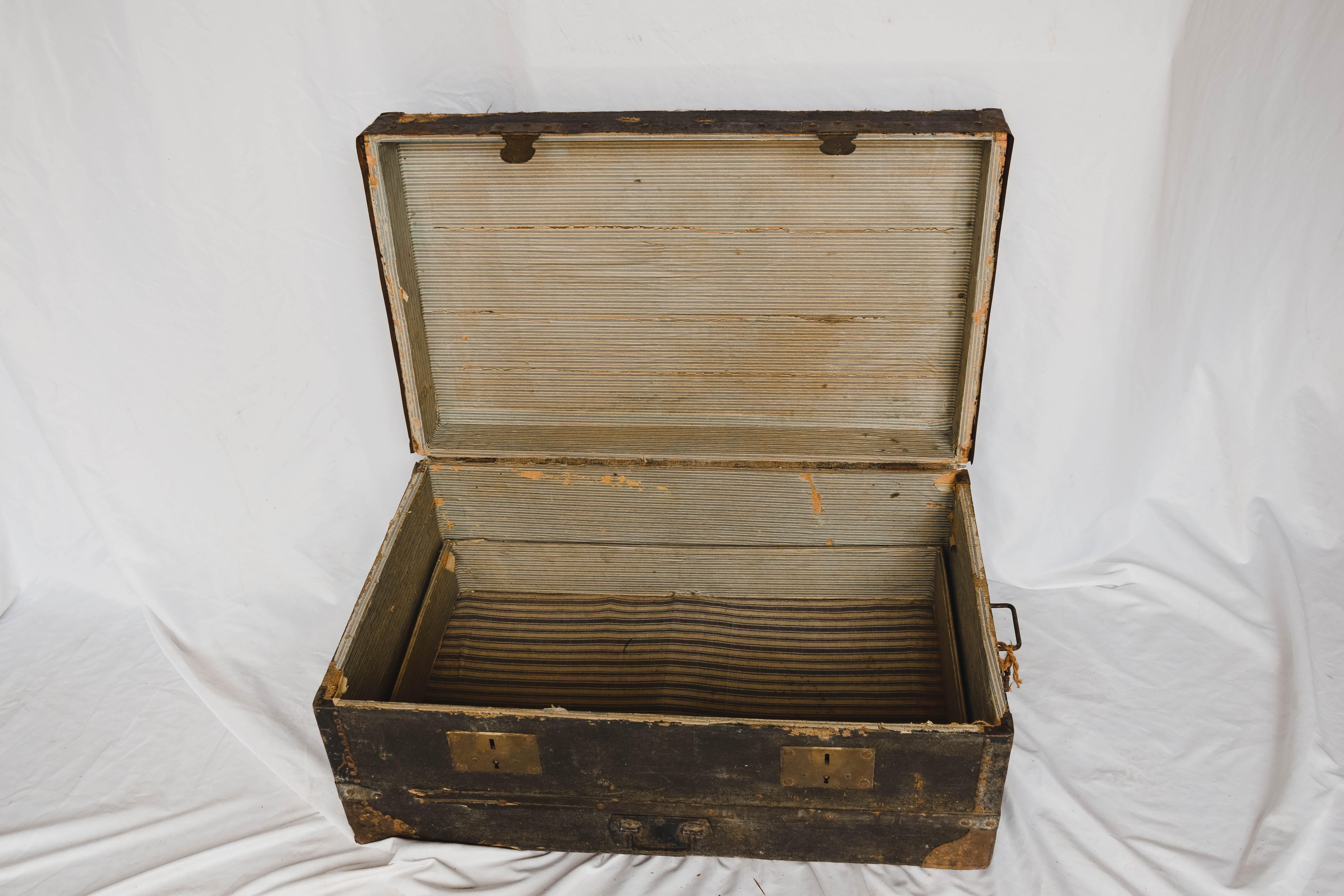French Antique Military Trunk