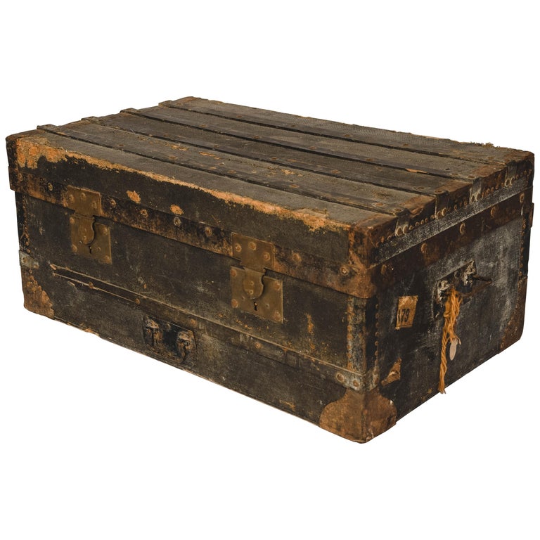 Antique Military Trunk at 1stDibs
