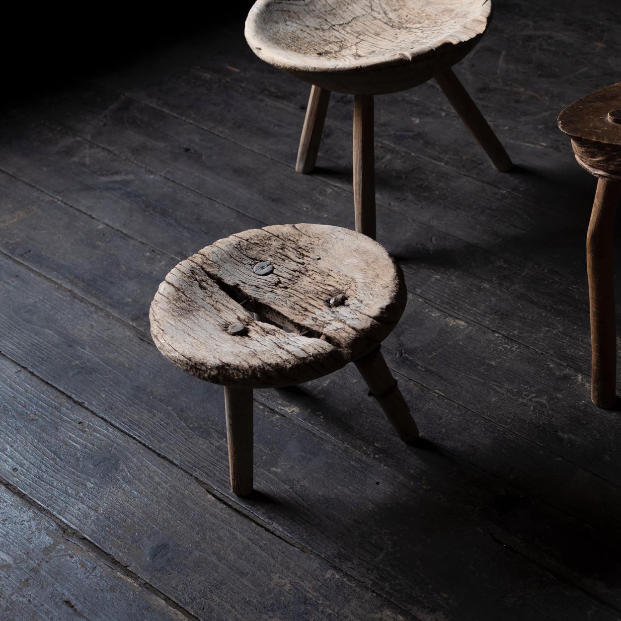 antique 3 legged milking stool