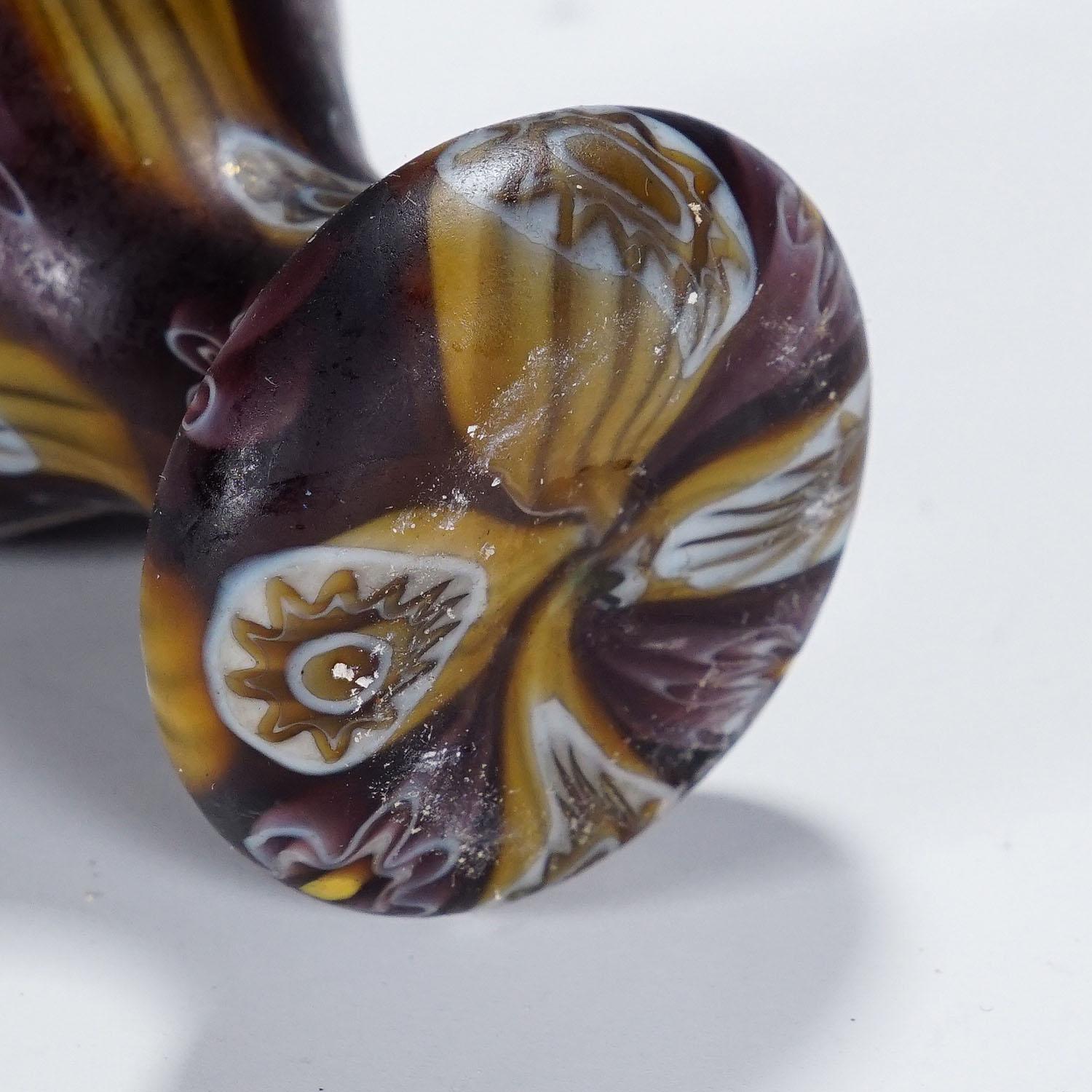 Vetro artistico Antico vaso Millefiori di Fratelli Toso Murano inizio XX secolo in vendita