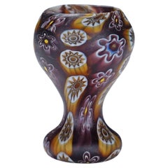 Antique Millefiori Vase by Fratelli Toso Murano early 20th century