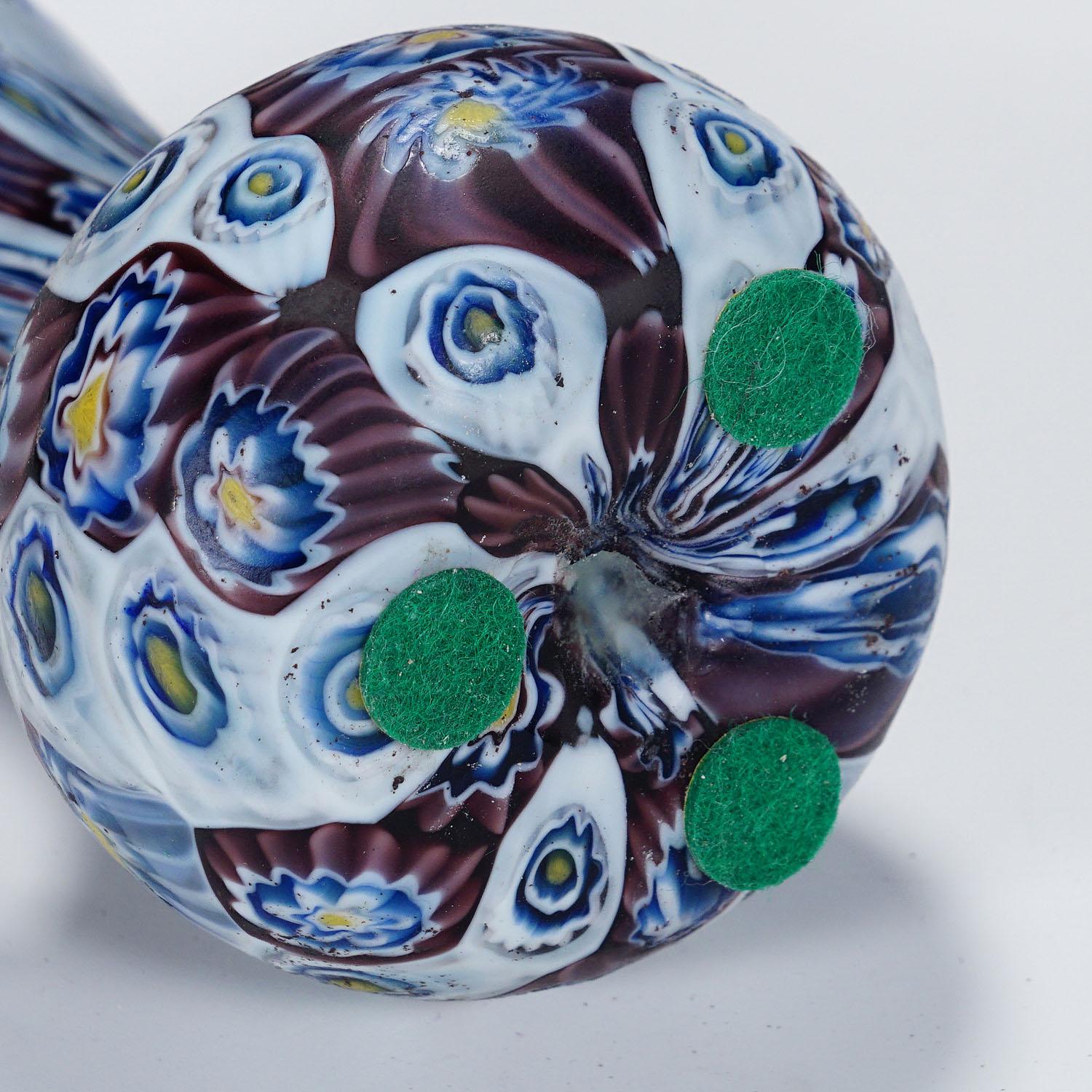 Antique Millefiori Vase with Handles, Fratelli Toso Murano 1