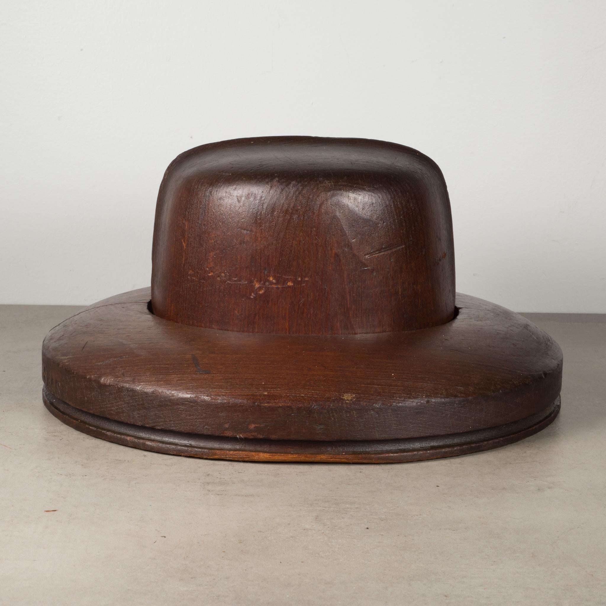 wooden brim hat