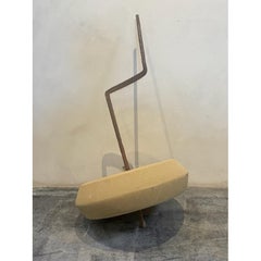 Antique Millstone with Wrought Iron