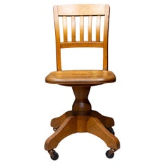 Antique Milwaukee Chair Company Swivel Typset Office Chair c.1920-1940