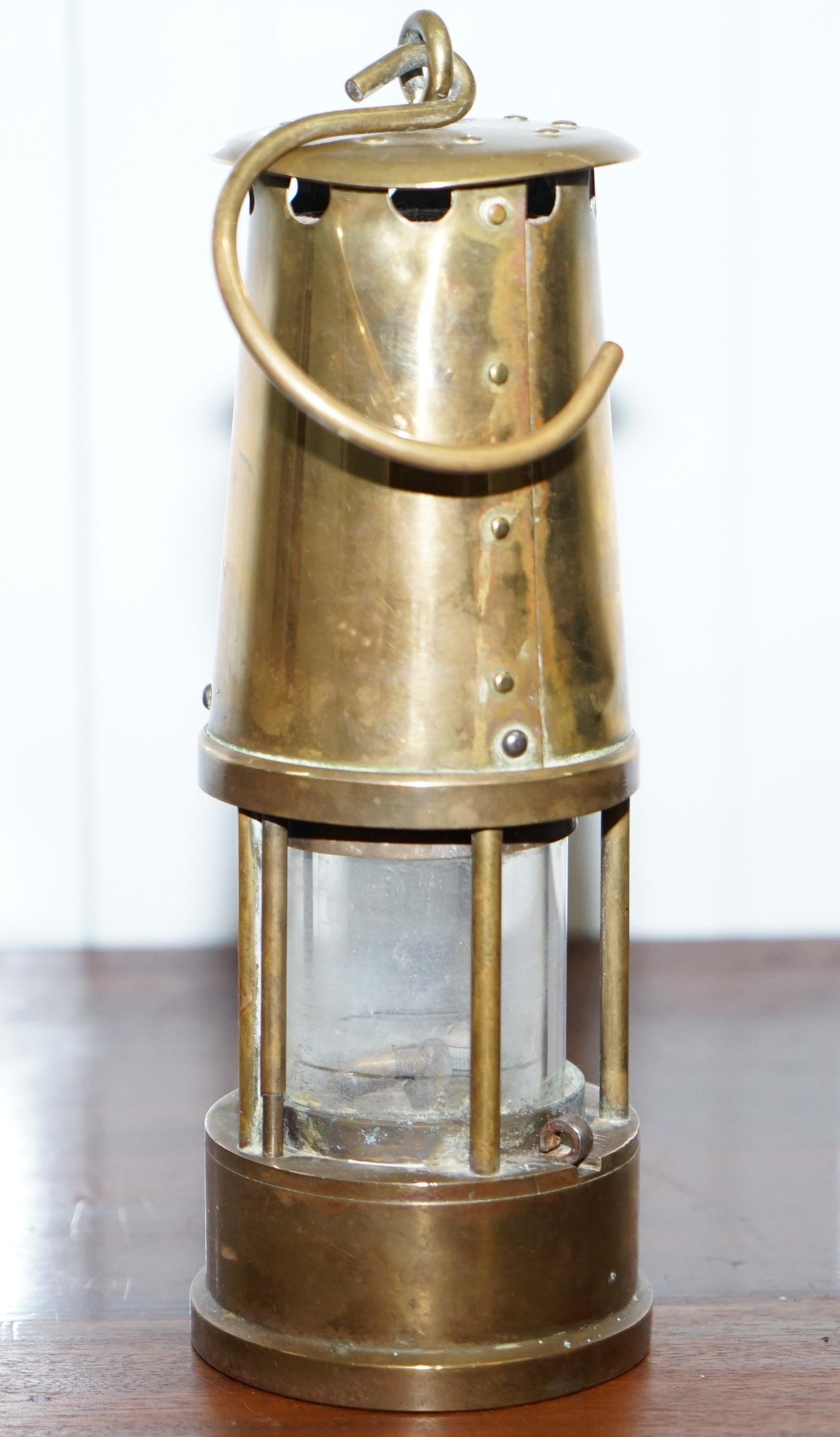 Antique Miners Lamp & Pair of Statues Eccles Type 6 M&S Safety Lamps Approved 10