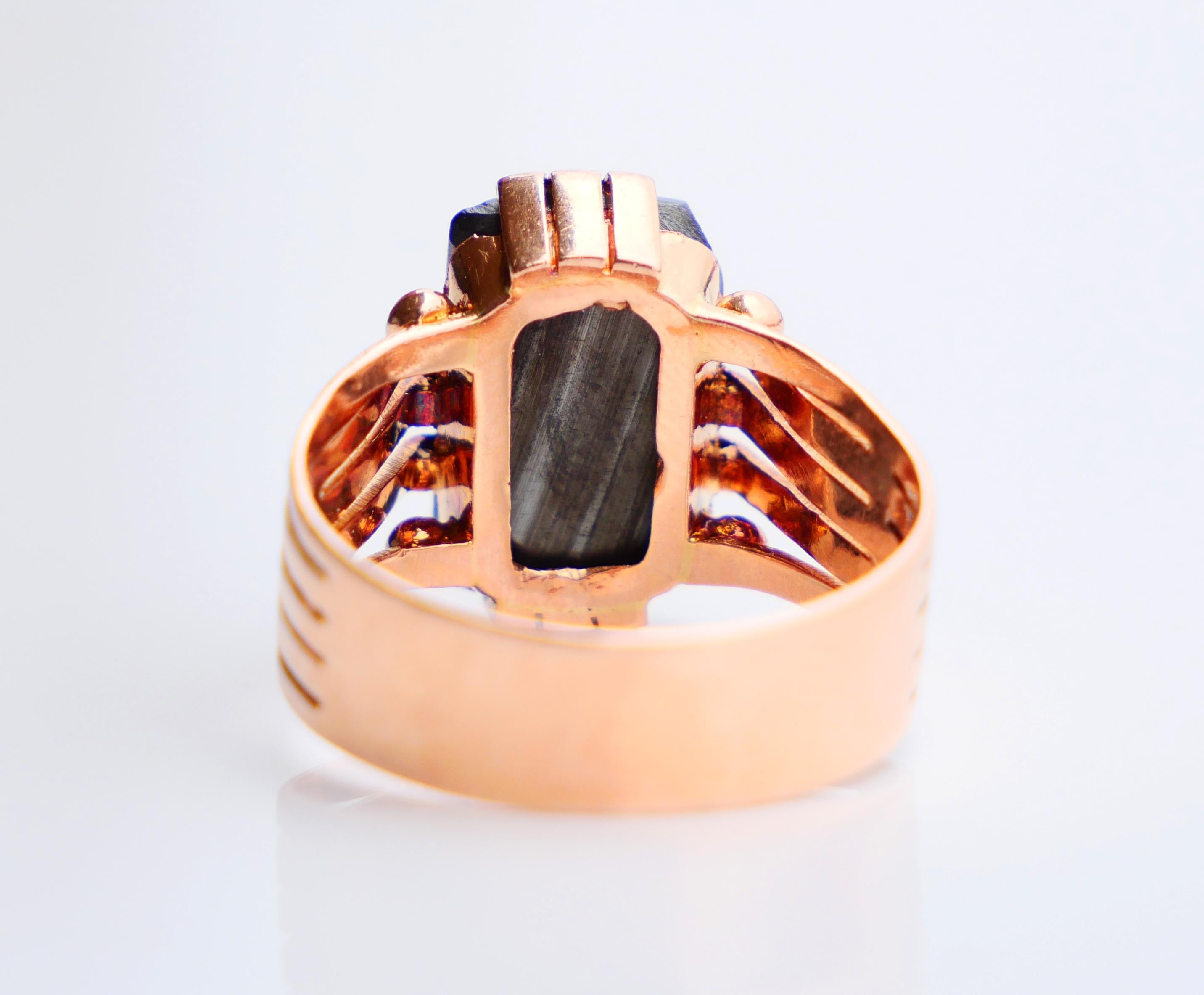Antique Minerva Unisex Ring Intaglio Hematite solid 585 / 14K Gold ØUS8 / 6.2 gr For Sale 5