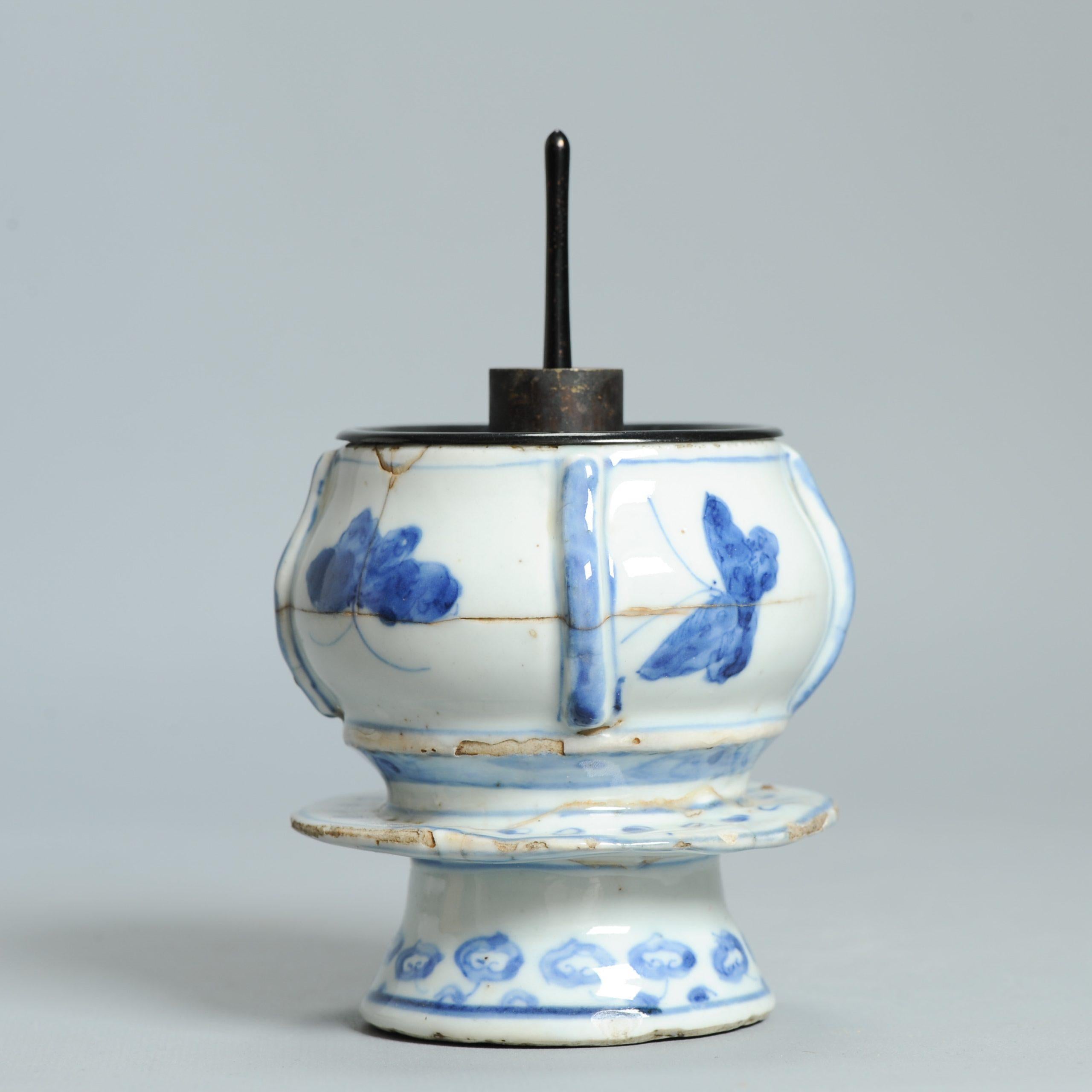 Ancien brûleur d'encens Kosometsuke en porcelaine chinoise Ming Ming 1620-1644 Décoré Bu en vente 8