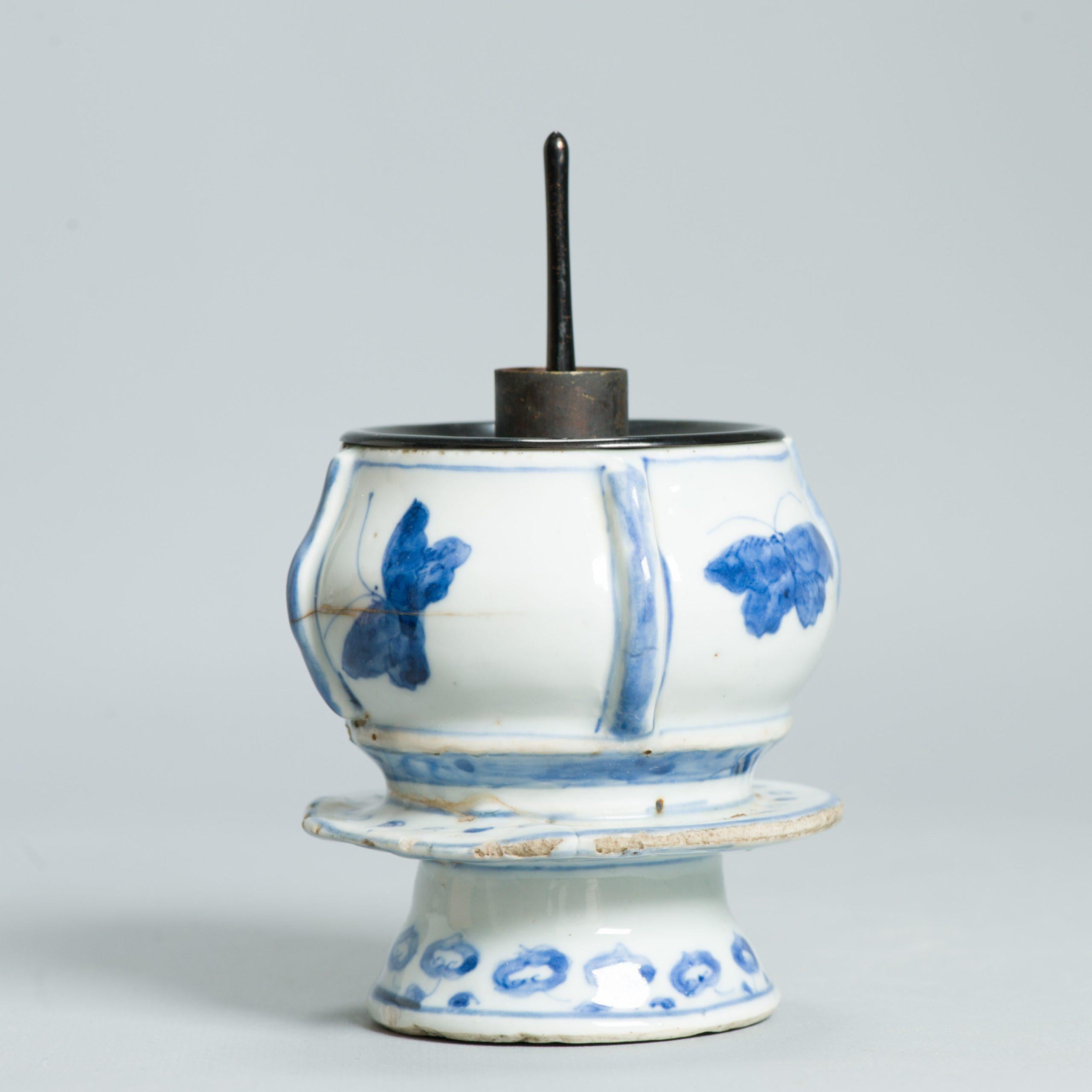 Ancien brûleur d'encens Kosometsuke en porcelaine chinoise Ming Ming 1620-1644 Décoré Bu en vente 10