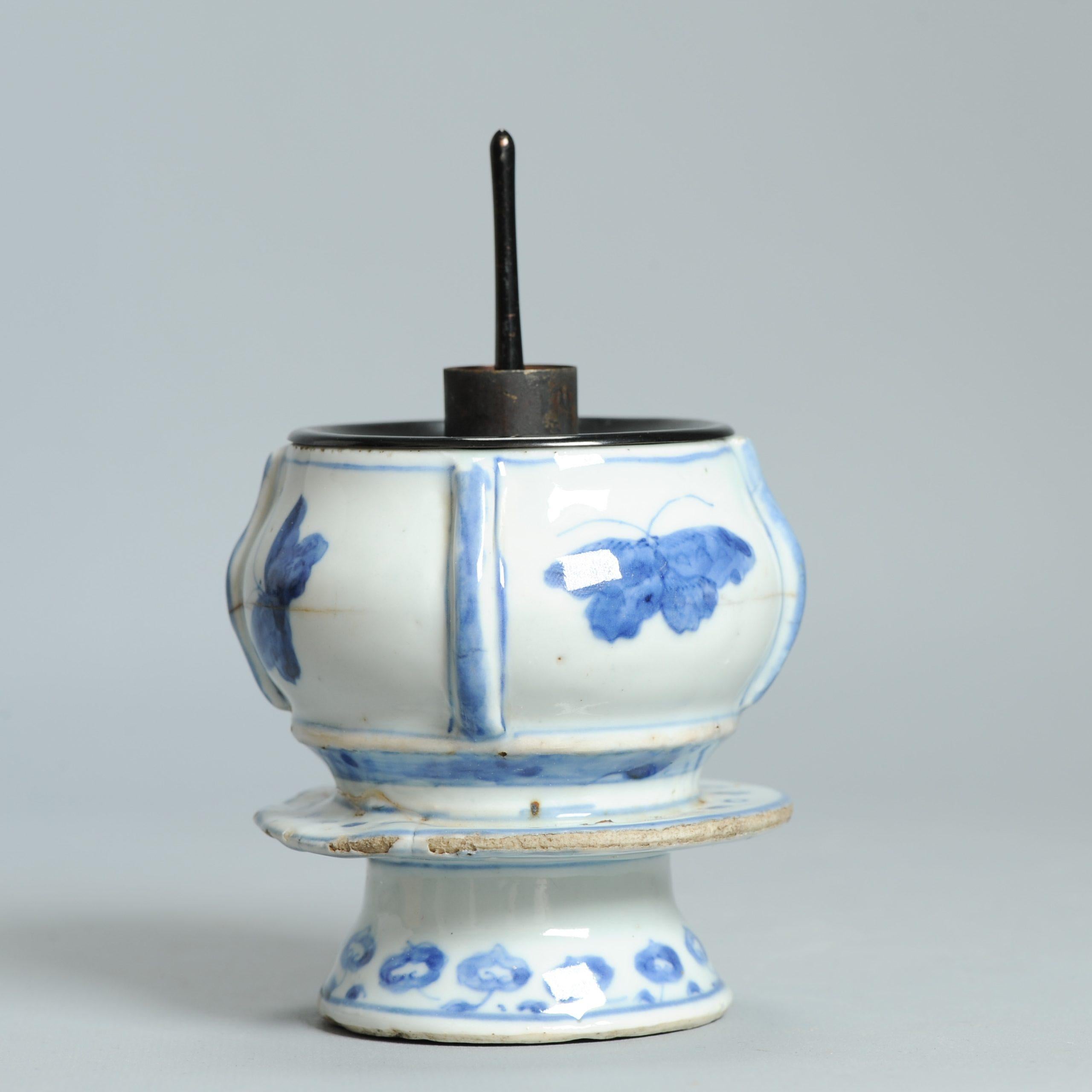 Ancien brûleur d'encens Kosometsuke en porcelaine chinoise Ming Ming 1620-1644 Décoré Bu en vente 13