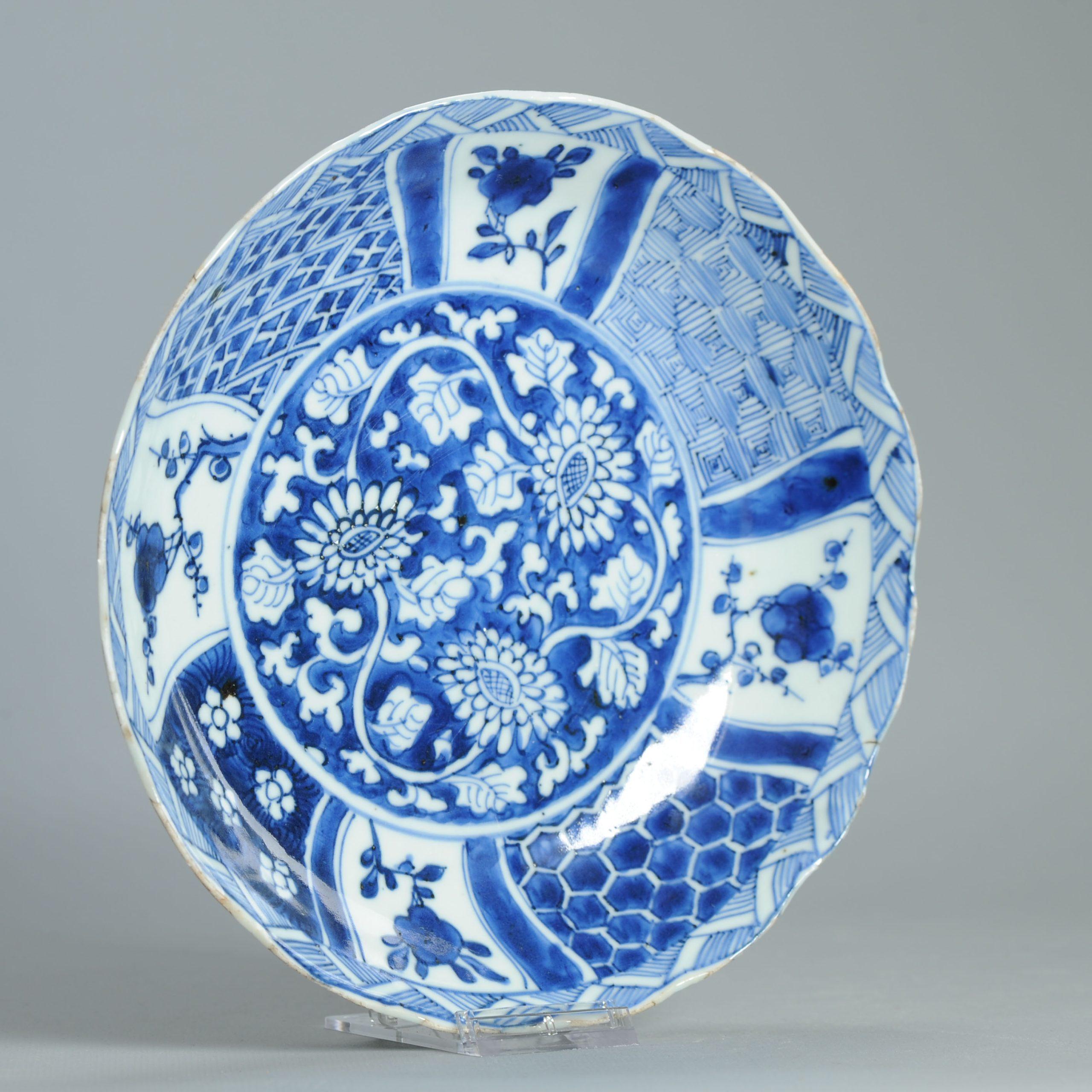 Antike Ming 1620-1644 Chinesisch Porzellan Kosometsuke Reverse dekoriert Platte im Angebot 6