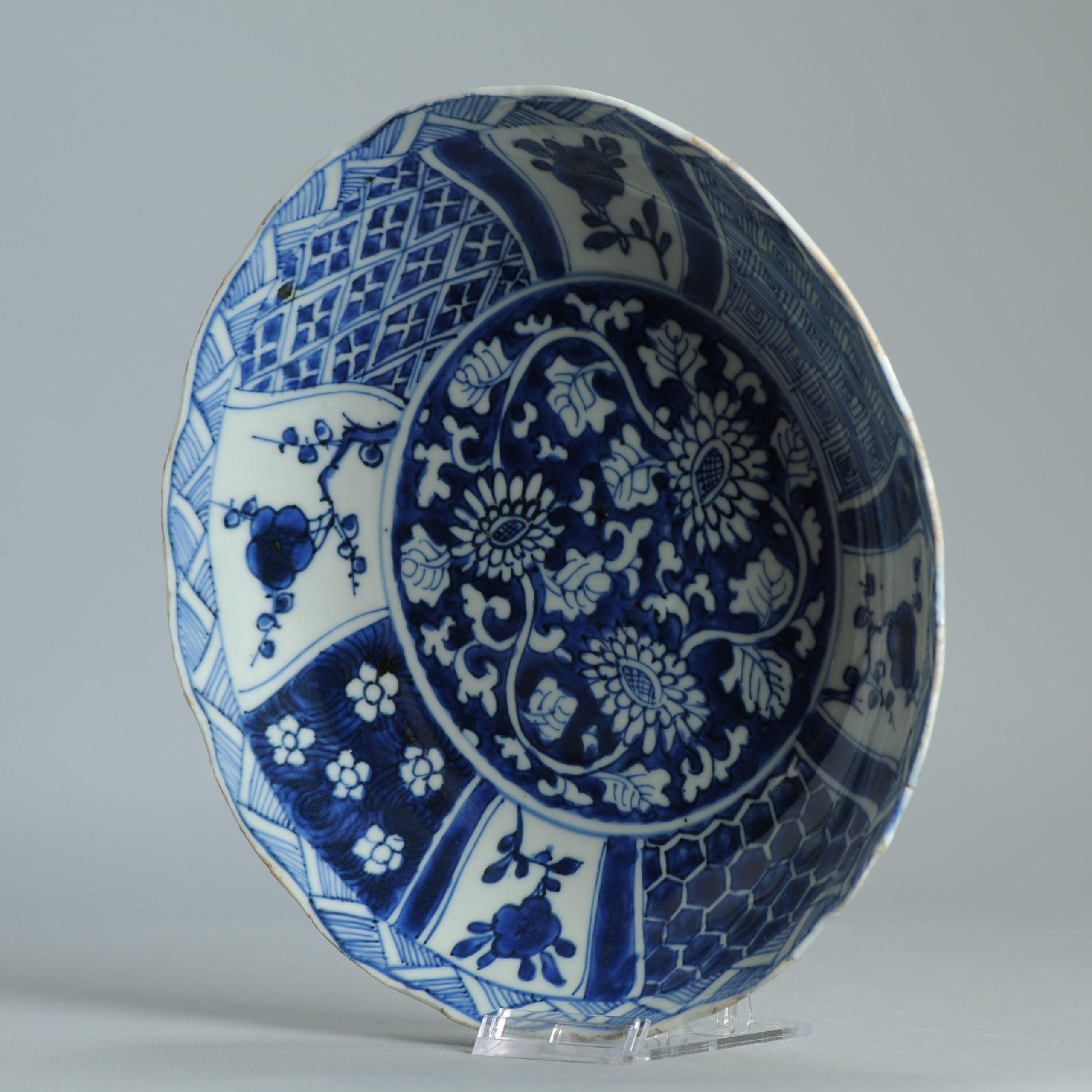 Antike Ming 1620-1644 Chinesisch Porzellan Kosometsuke Reverse dekoriert Platte im Angebot 2