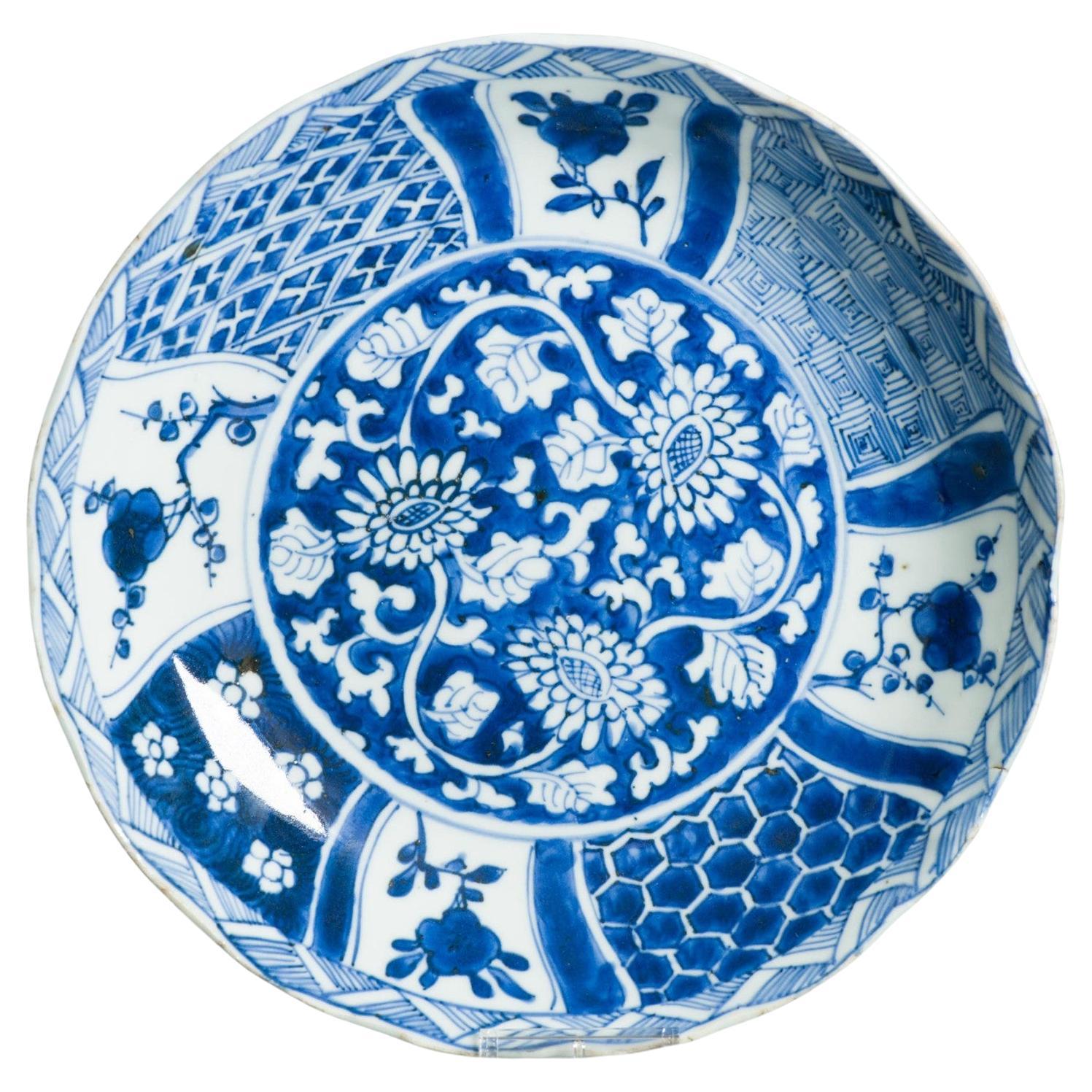 Antike Ming 1620-1644 Chinesisch Porzellan Kosometsuke Reverse dekoriert Platte im Angebot