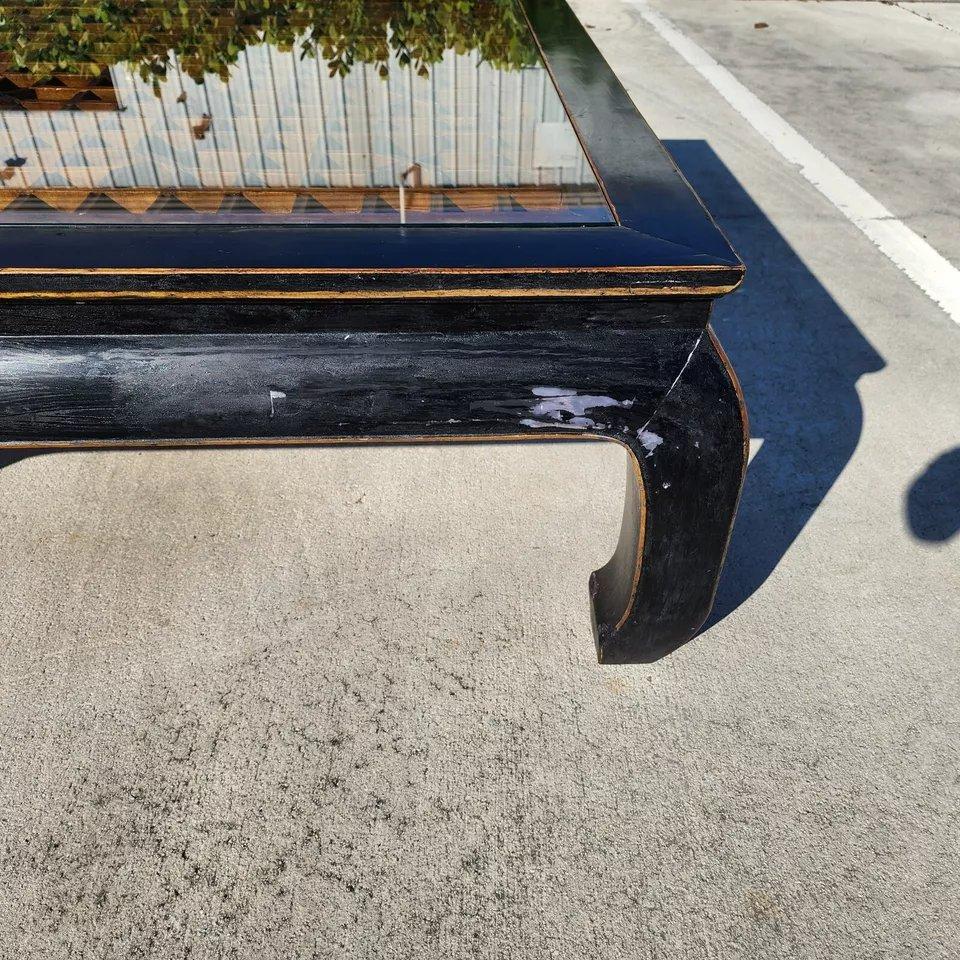 Antique Ming Chinoiserie Coffee Table Huge 57