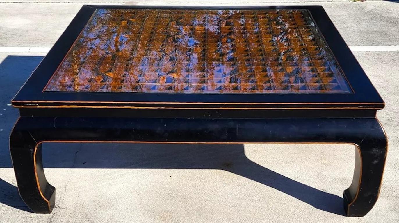 Antique Ming Chinoiserie Coffee Table Huge 57