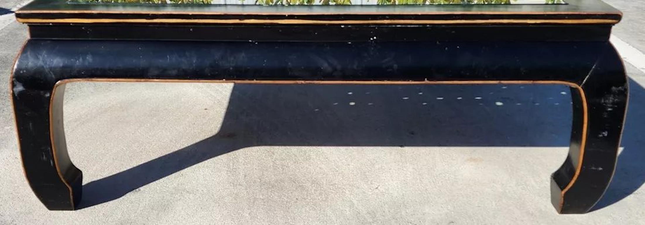 Antique Ming Chinoiserie Coffee Table Huge 57