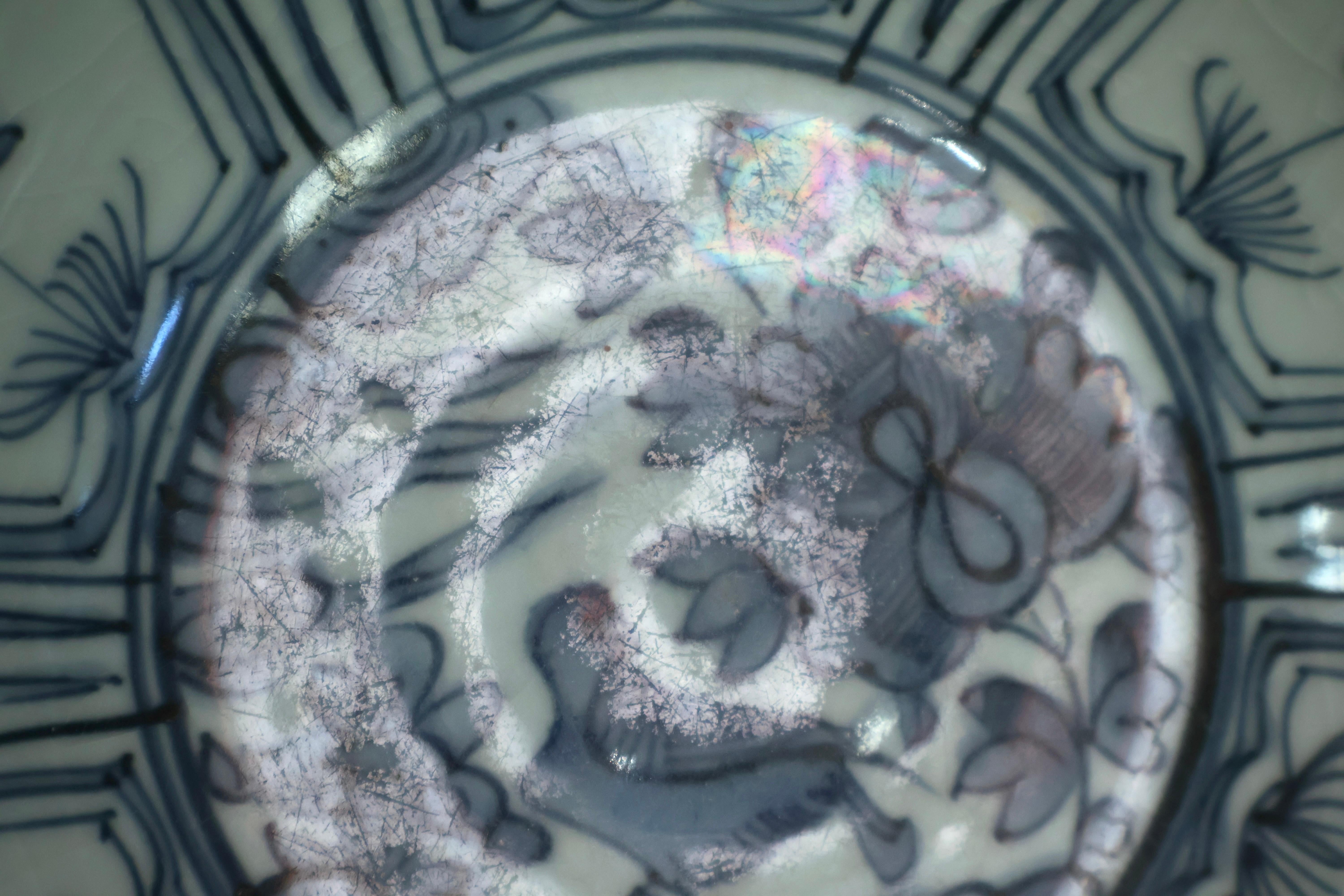 Antike Ming-Dynastie Chinesisch Export Porzellan Swatow Blau & Weiß Schüssel im Angebot 6