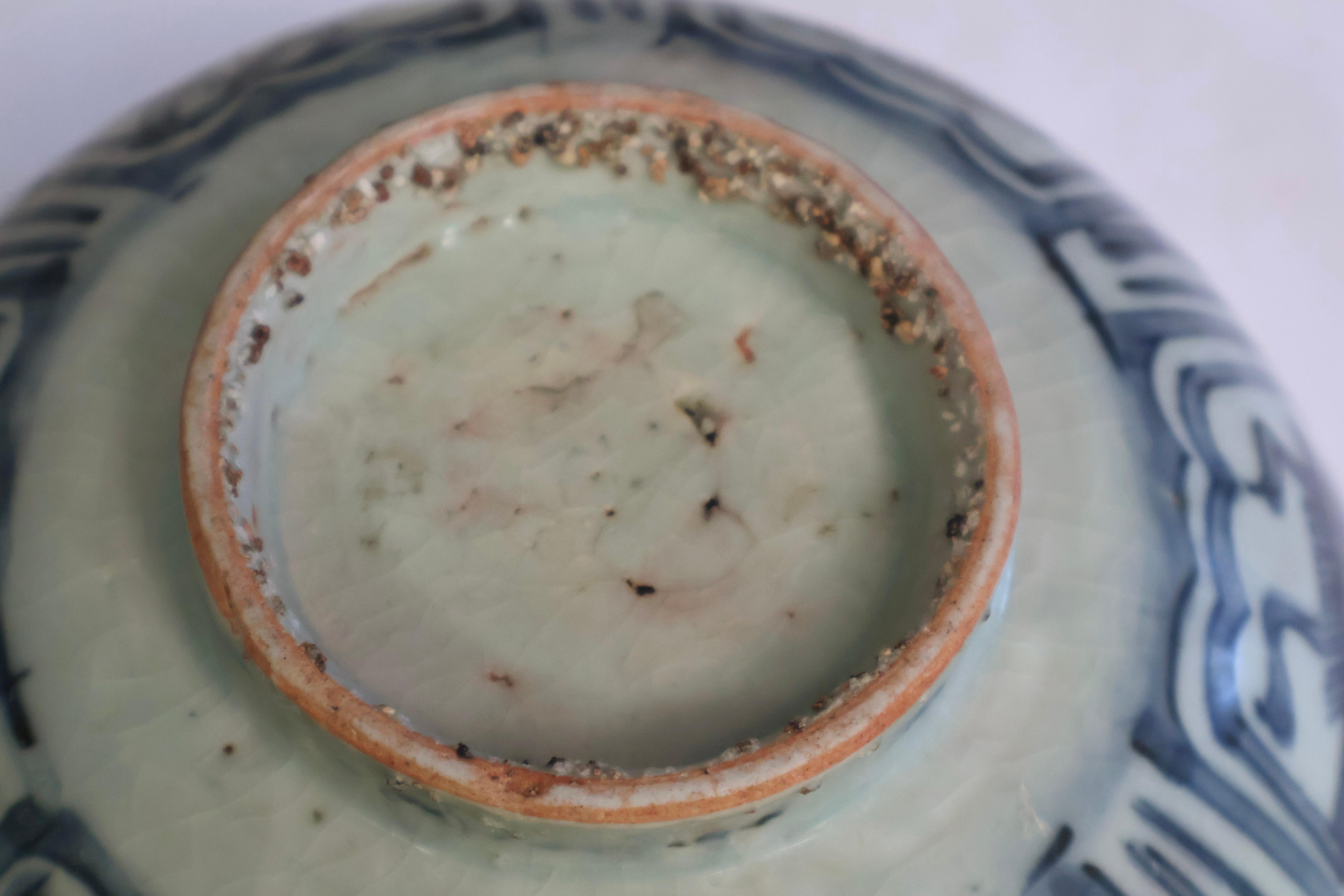 Antike Ming-Dynastie Chinesisch Export Porzellan Swatow Blau & Weiß Schüssel im Angebot 1