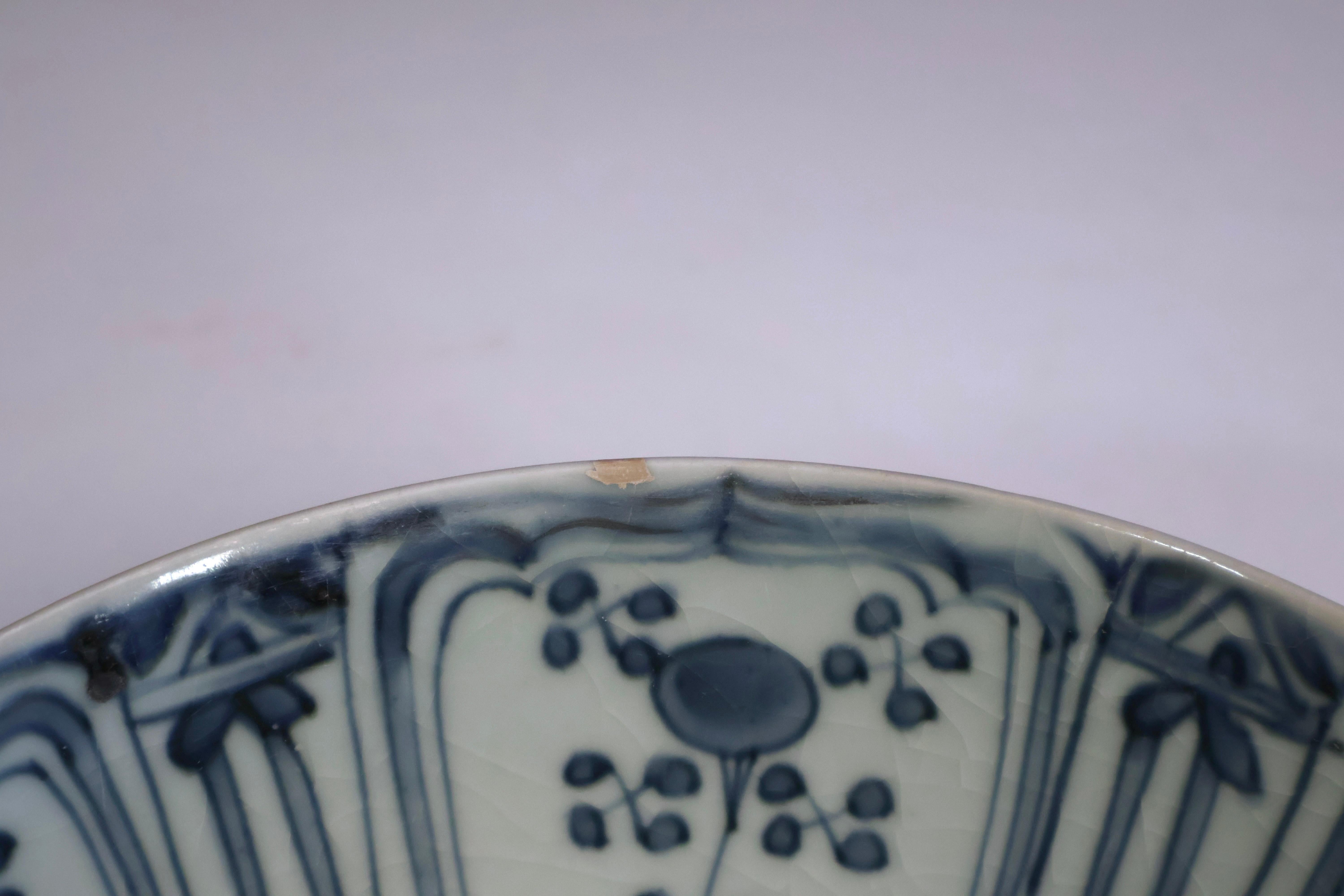 Antike Ming-Dynastie Chinesisch Export Porzellan Swatow Blau & Weiß Schüssel im Angebot 4