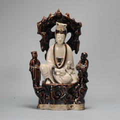 Antique Ming Period Cizhou Statue of a Guanyin China Chinese Porcelain