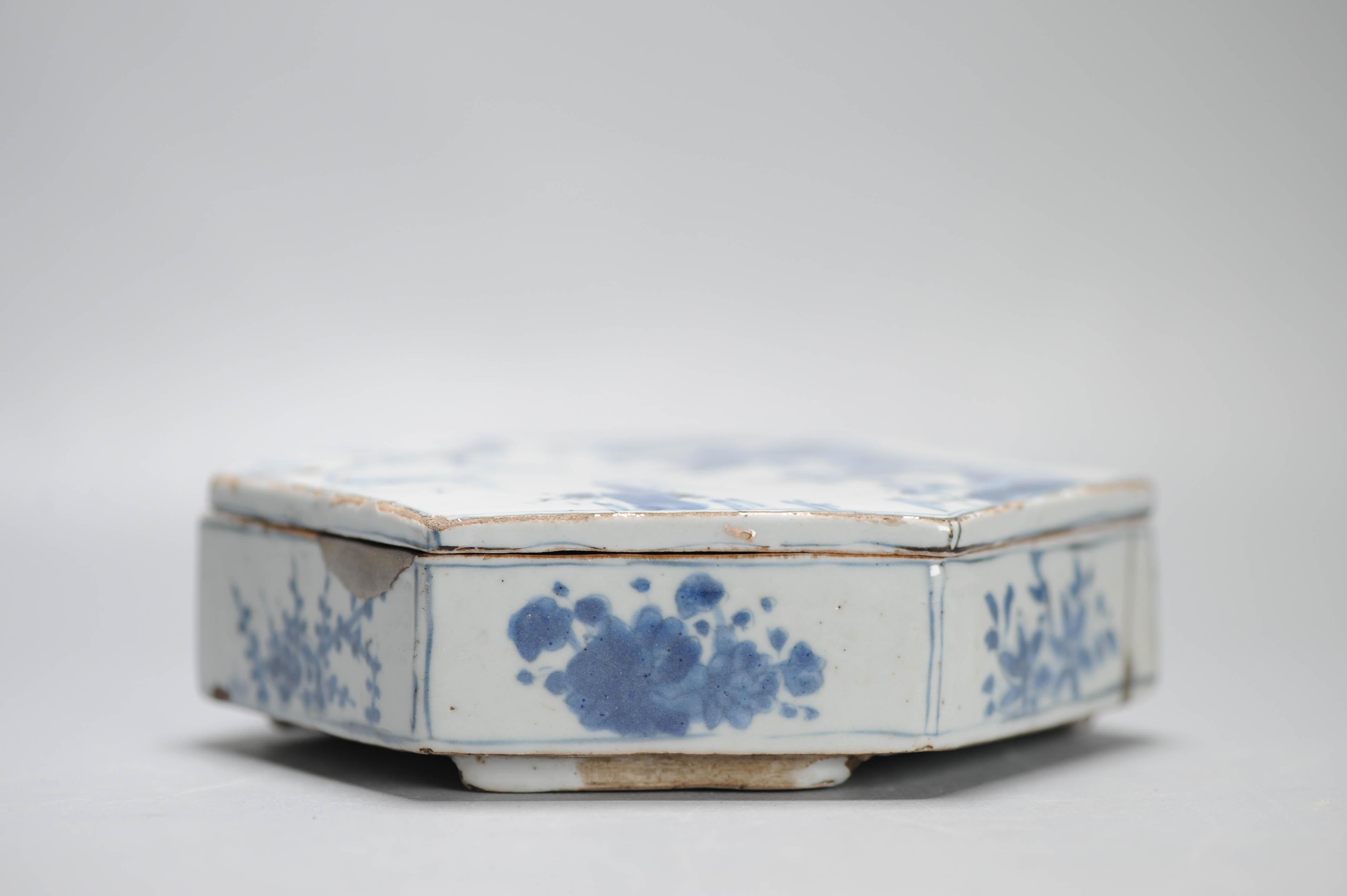 Antique Ming Period Kosometsuke Landscape Chinese Porcelain Kaiseki Dish For Sale 8