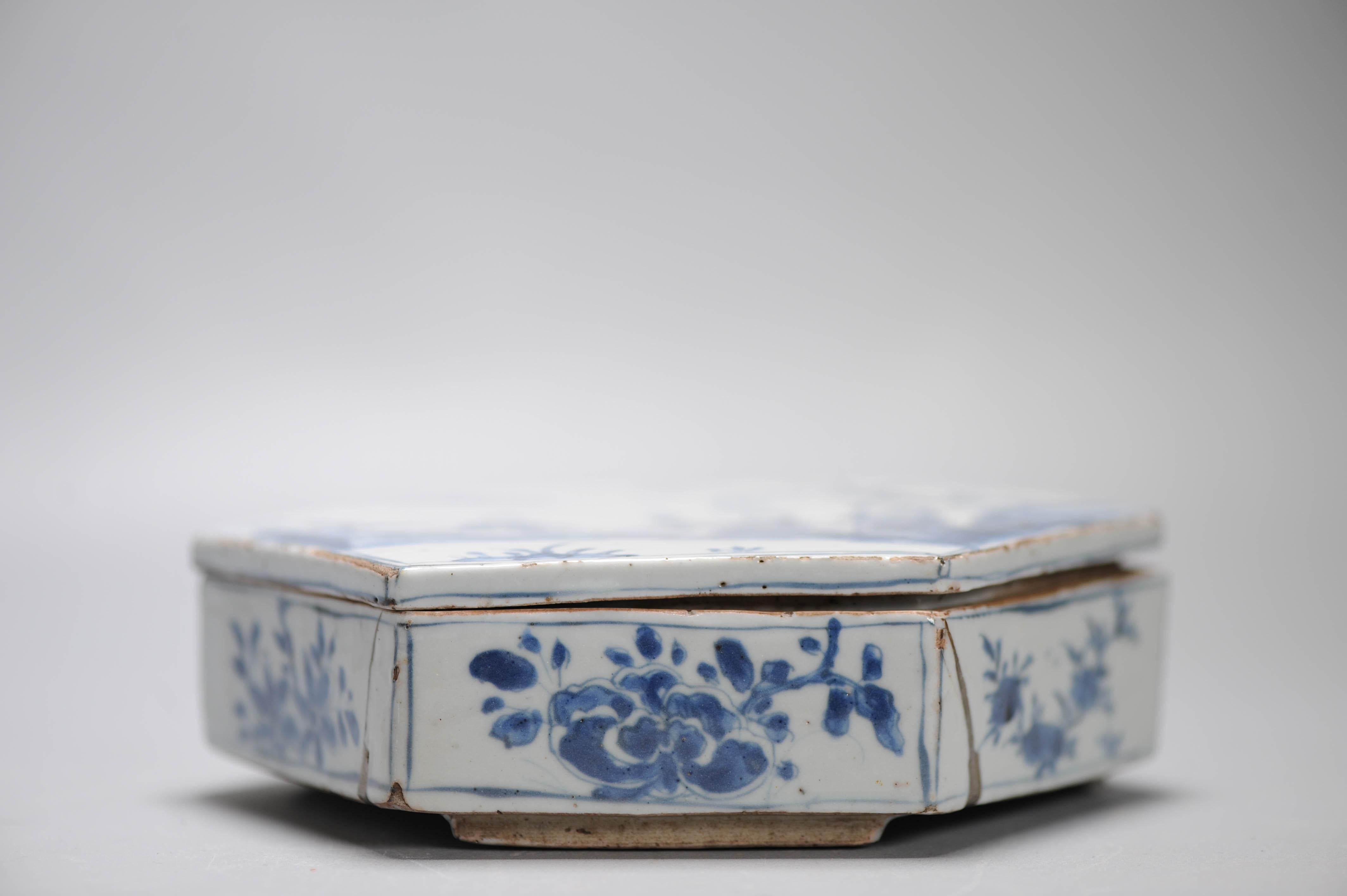 Antique Ming Period Kosometsuke Landscape Chinese Porcelain Kaiseki Dish For Sale 11