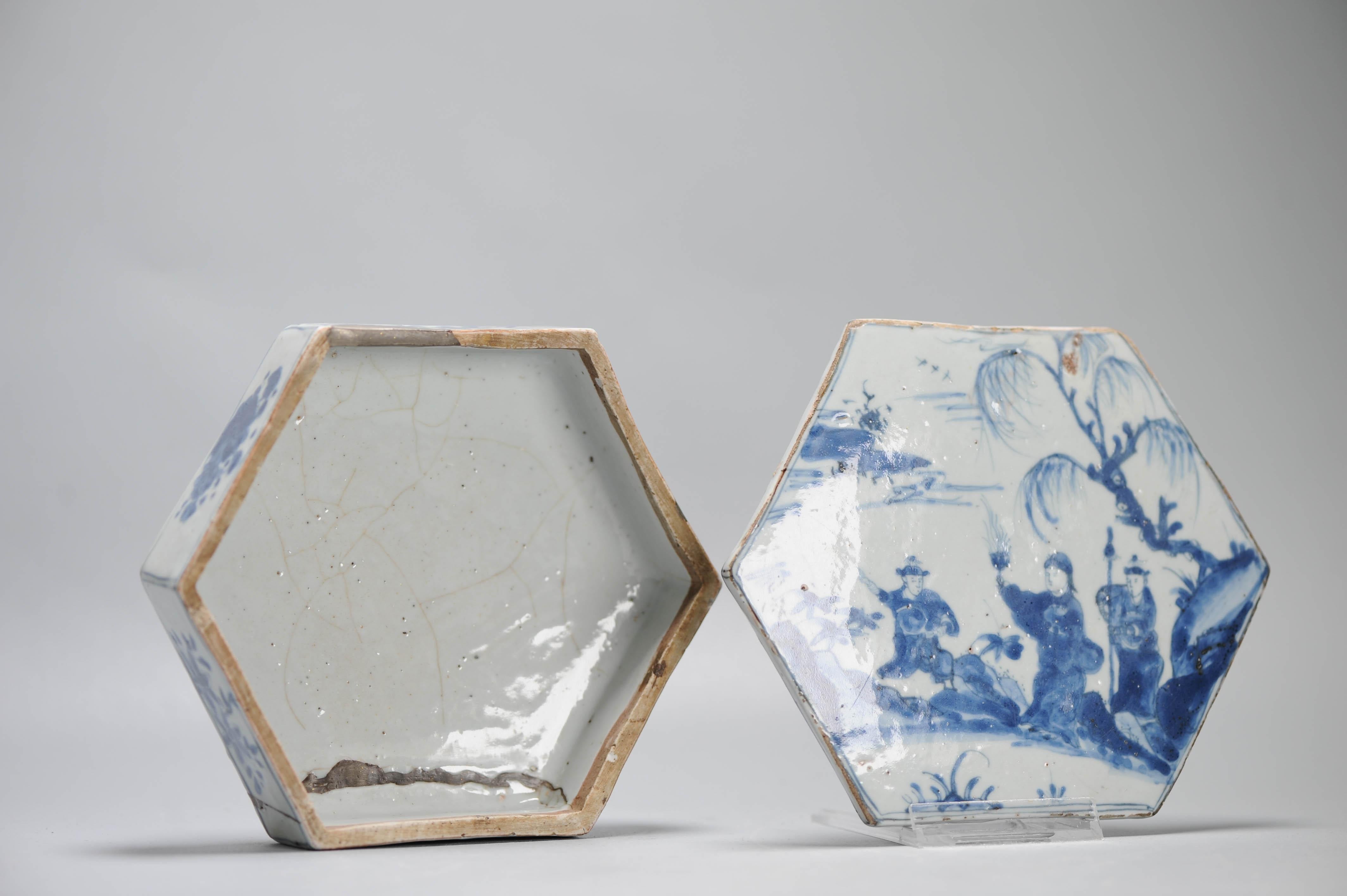 Antique Ming Period Kosometsuke Landscape Chinese Porcelain Kaiseki Dish For Sale 13
