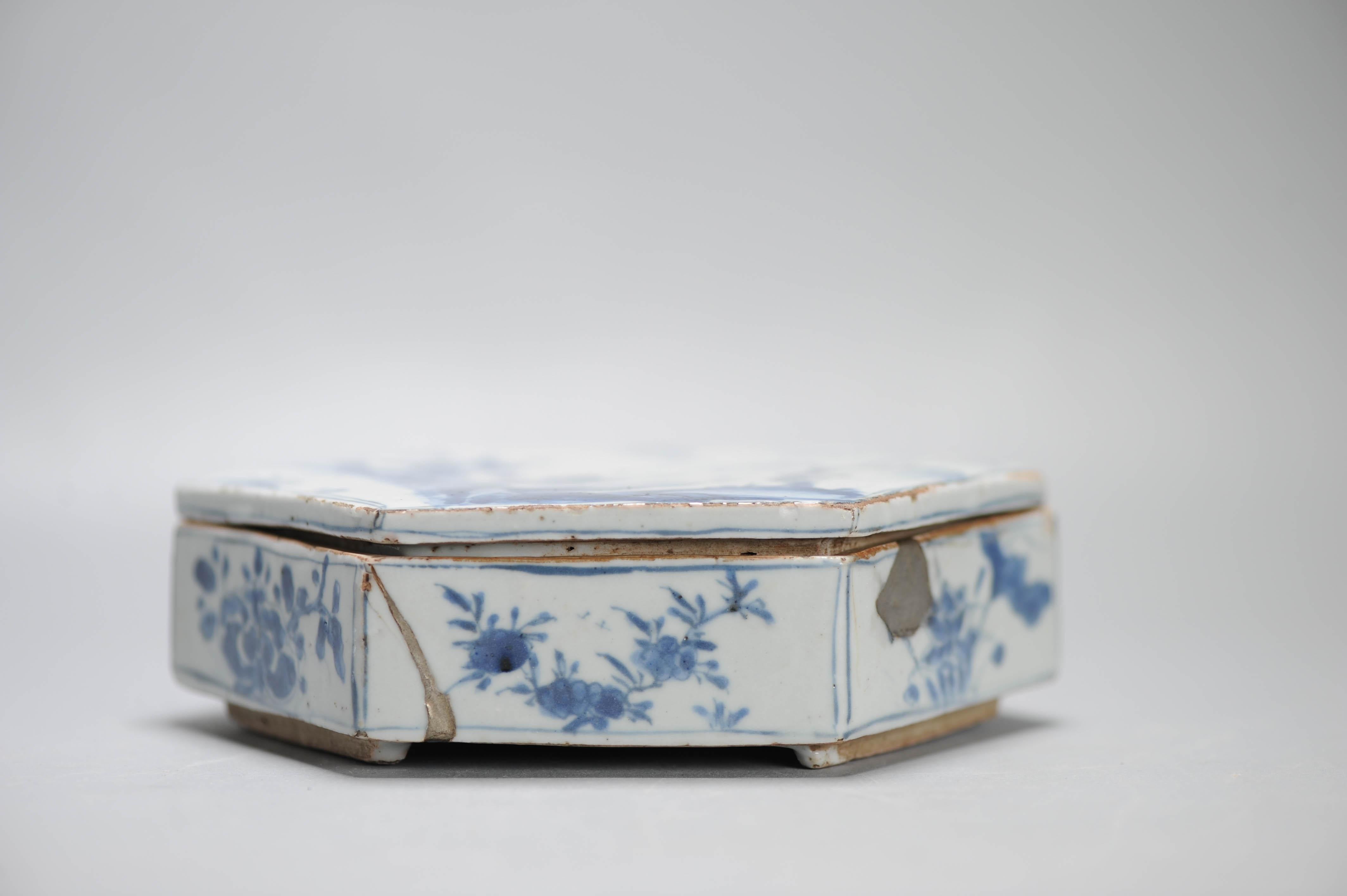 Antique Ming Period Kosometsuke Landscape Chinese Porcelain Kaiseki Dish For Sale 2