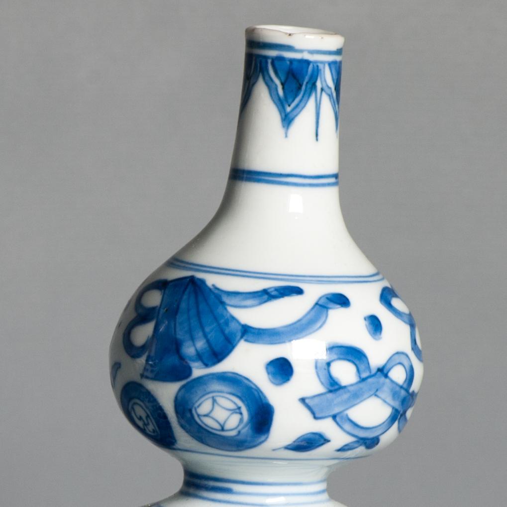 Antique Ming Period Kraak Tokkuri Sake Bottles Kosometsuke Landscape Chinese For Sale 9