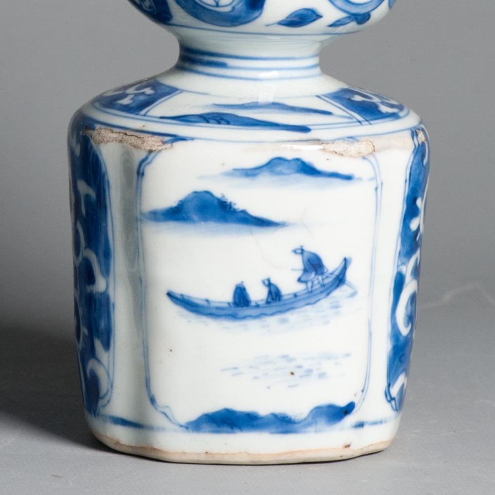 Antique Ming Period Kraak Tokkuri Sake Bottles Kosometsuke Landscape Chinese For Sale 10