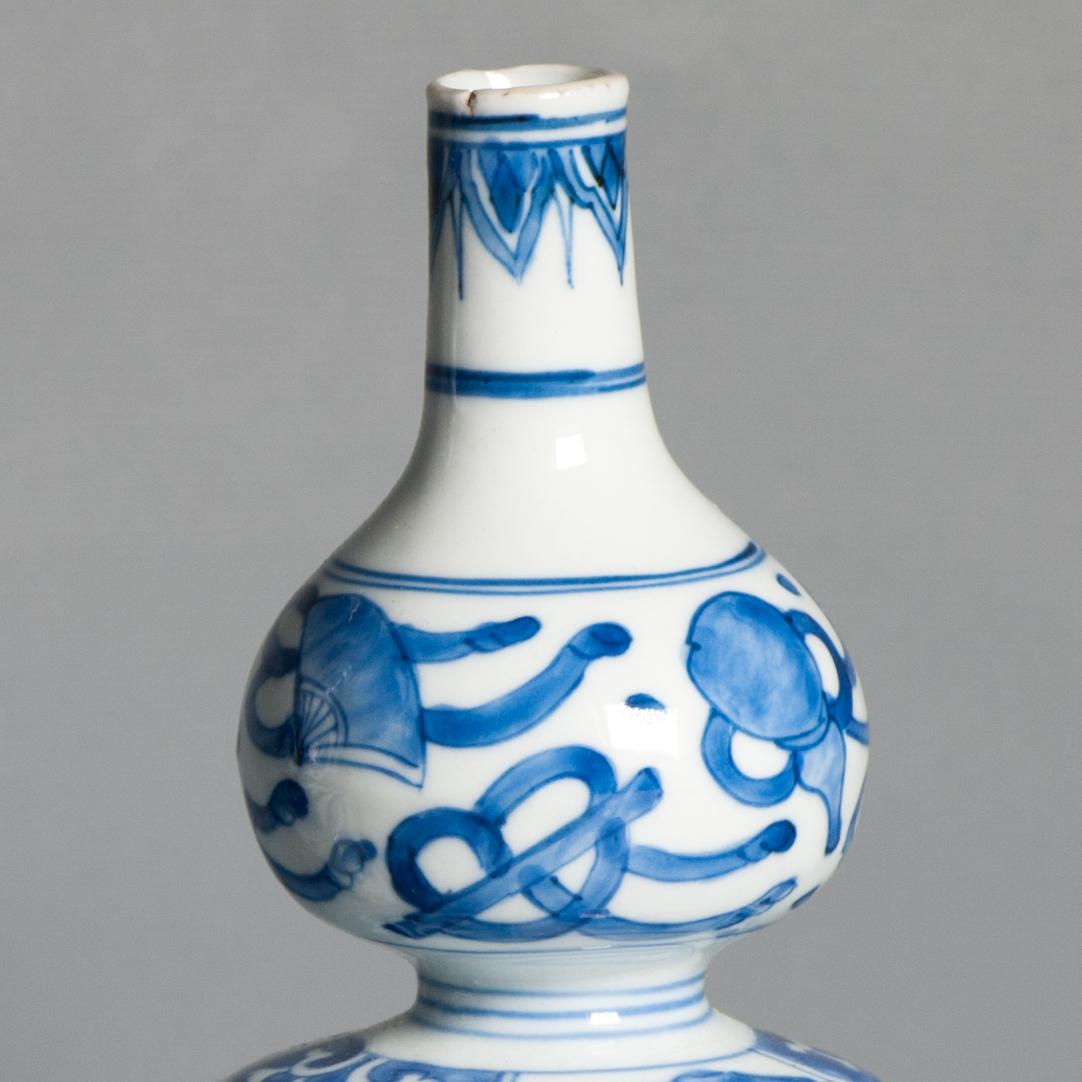 Porcelain Antique Ming Period Kraak Tokkuri Sake Bottles Kosometsuke Landscape Chinese For Sale