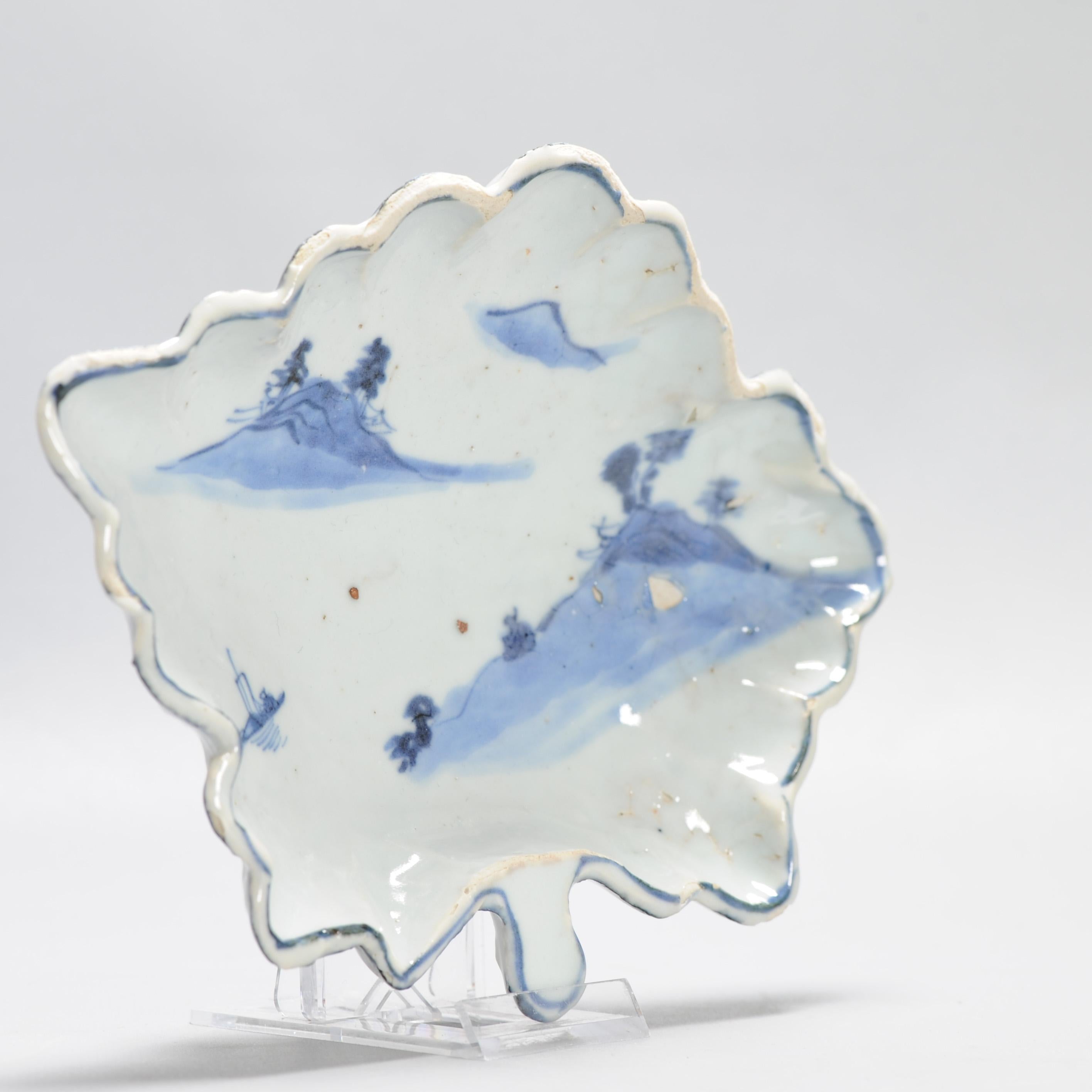 Antique Ming Period Xieyi Kosometsuke Landscape Chinese Porcelain Kaiseki Dish For Sale 10