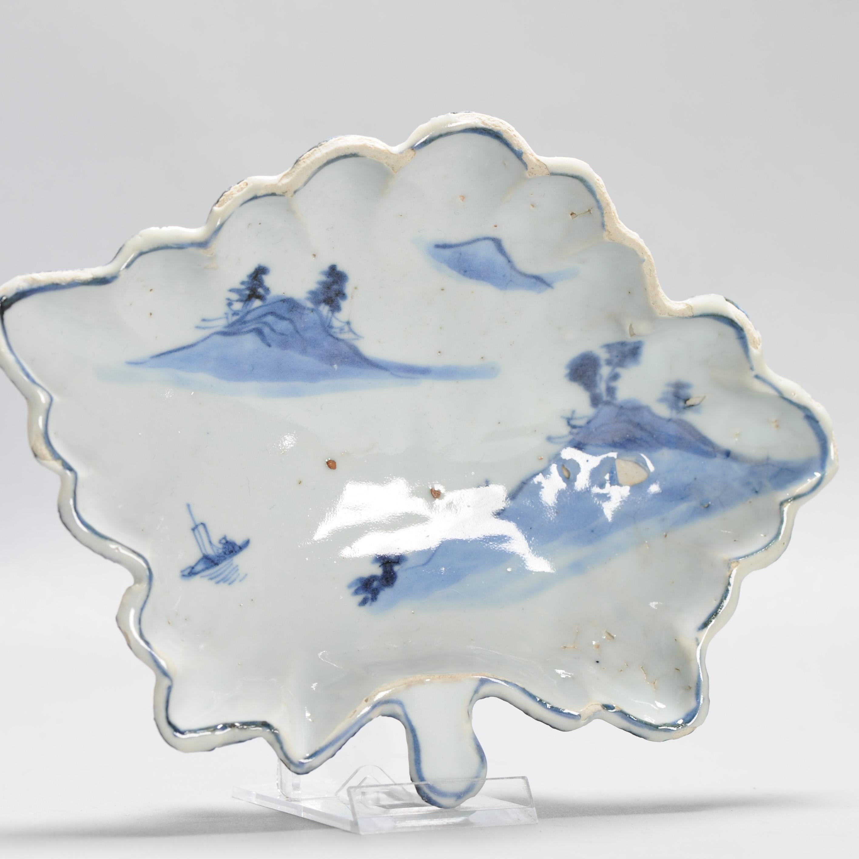 Antique Ming Period Xieyi Kosometsuke Landscape Chinese Porcelain Kaiseki Dish For Sale 11