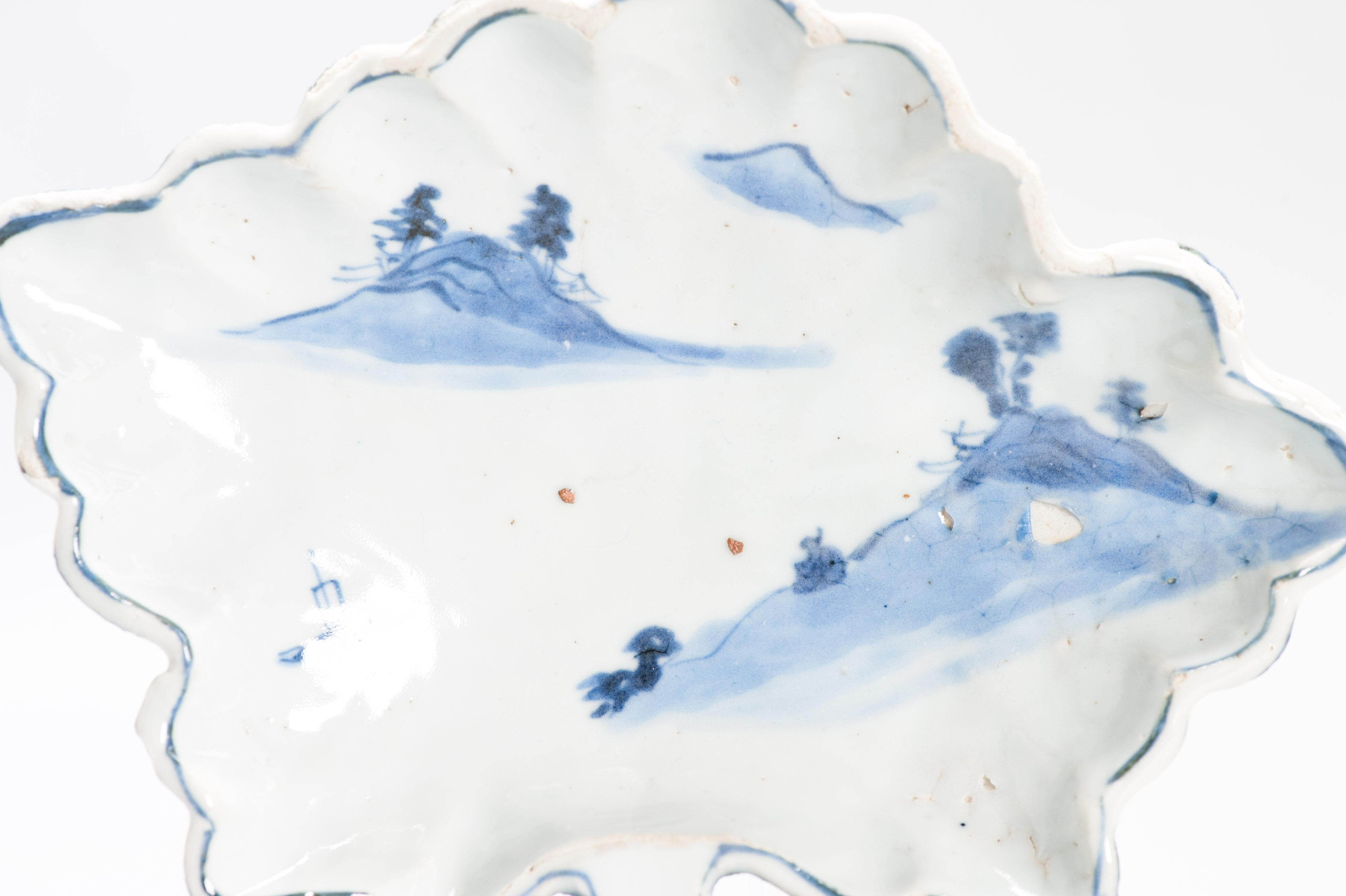Antique Ming Period Xieyi Kosometsuke Landscape Chinese Porcelain Kaiseki Dish For Sale 12
