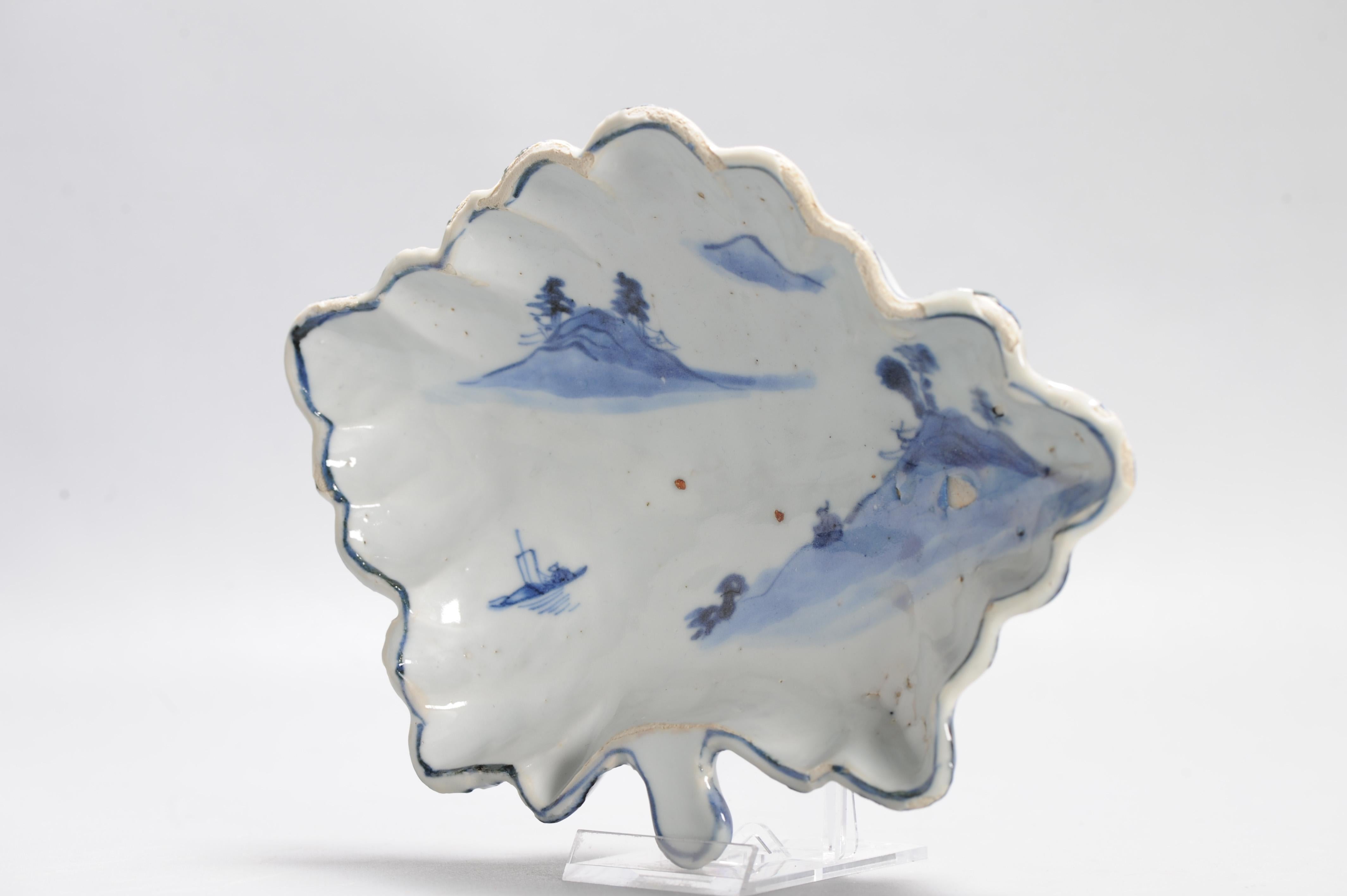 Antique Ming Period Xieyi Kosometsuke Landscape Chinese Porcelain Kaiseki Dish For Sale 1