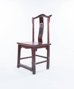 Antique Ming-Style Hardwood Chinese Chair, Late 19th Century