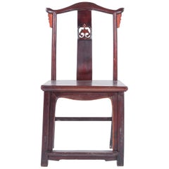 Antique Ming-Style Hardwood Chinese Chair, Late 19th Century