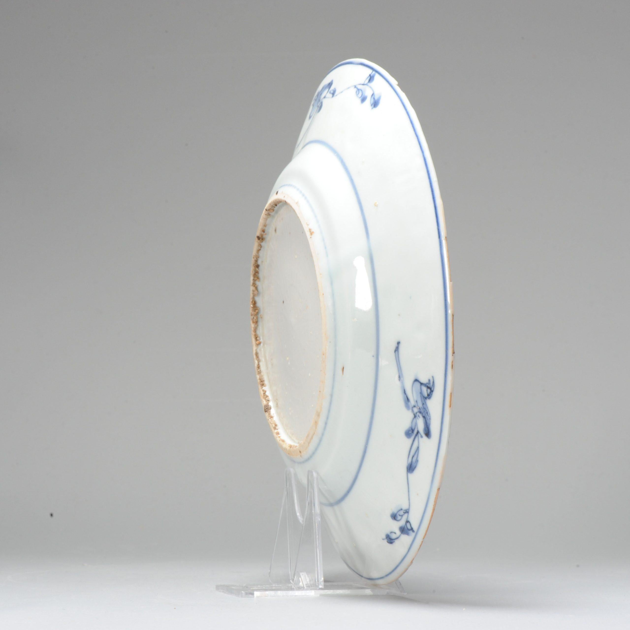 Ancienne assiette en porcelaine chinoise Ming/transitionnelle, Maison européenne, pièce rare en vente 2
