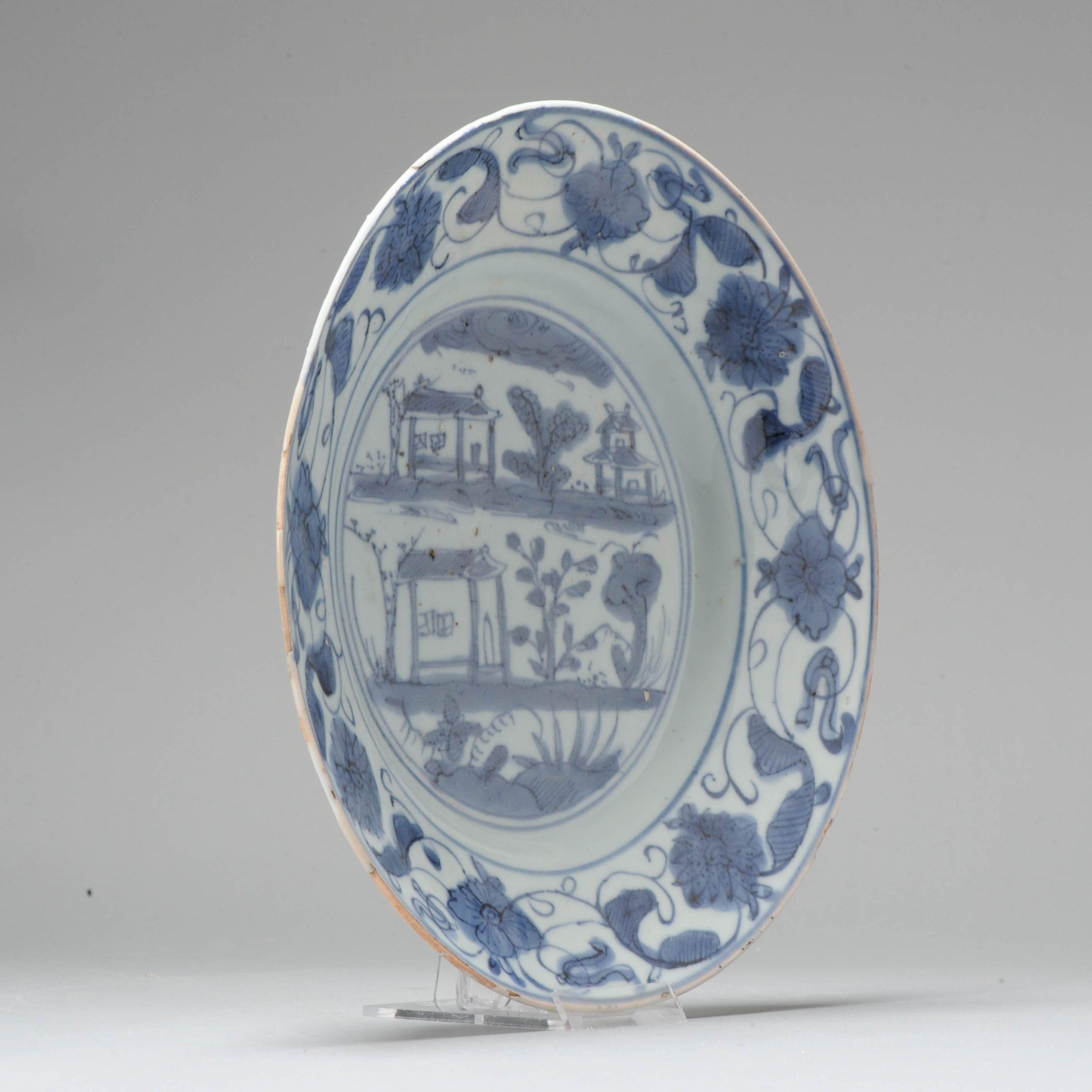 Ancienne assiette en porcelaine chinoise Ming/transitionnelle, Maison européenne, pièce rare en vente 4
