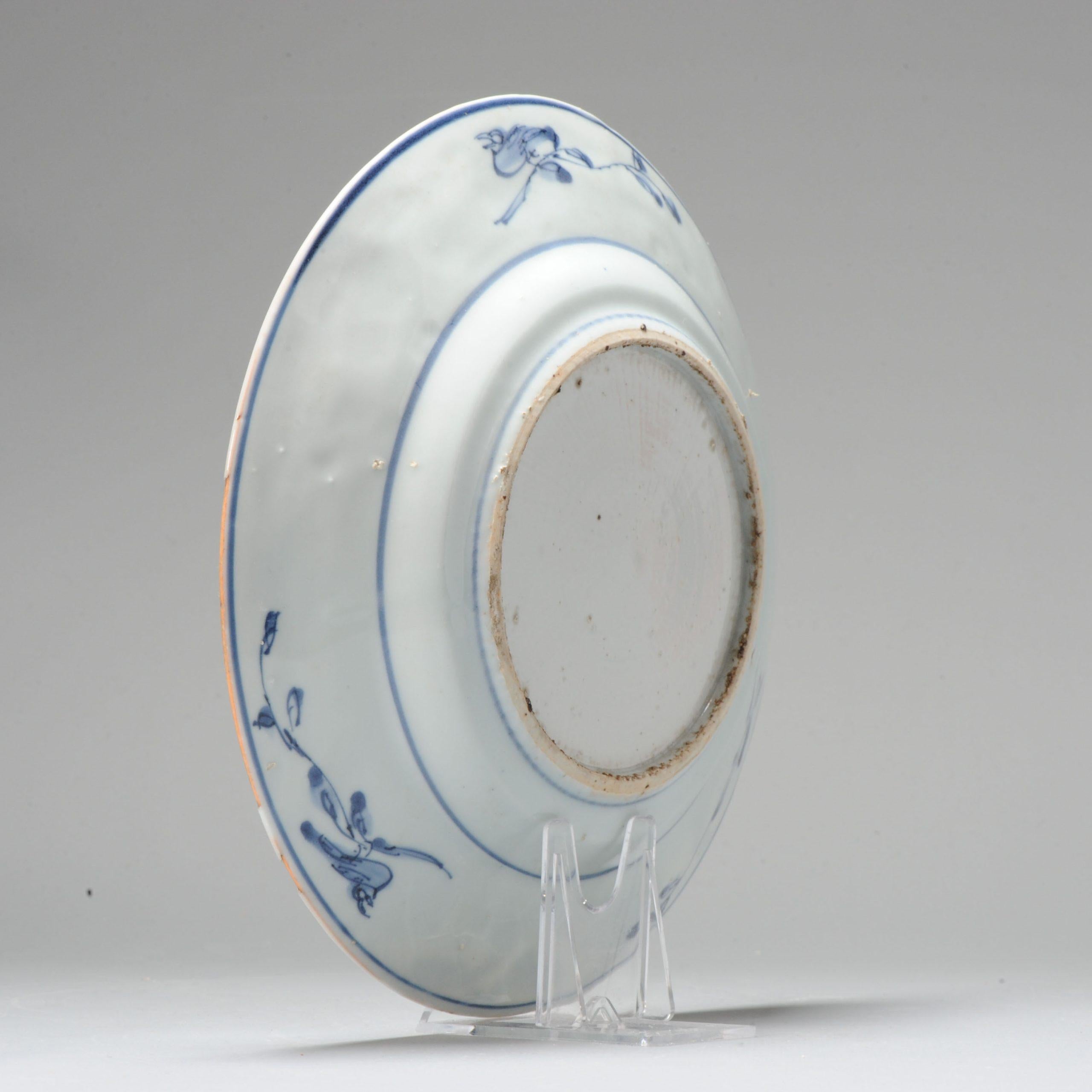 Ancienne assiette en porcelaine chinoise Ming/transitionnelle, Maison européenne, pièce rare Bon état - En vente à Amsterdam, Noord Holland