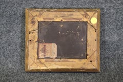 Pintura al óleo sobre tabla de un paisaje de estilo gran turismo neoclásico mini antiguo