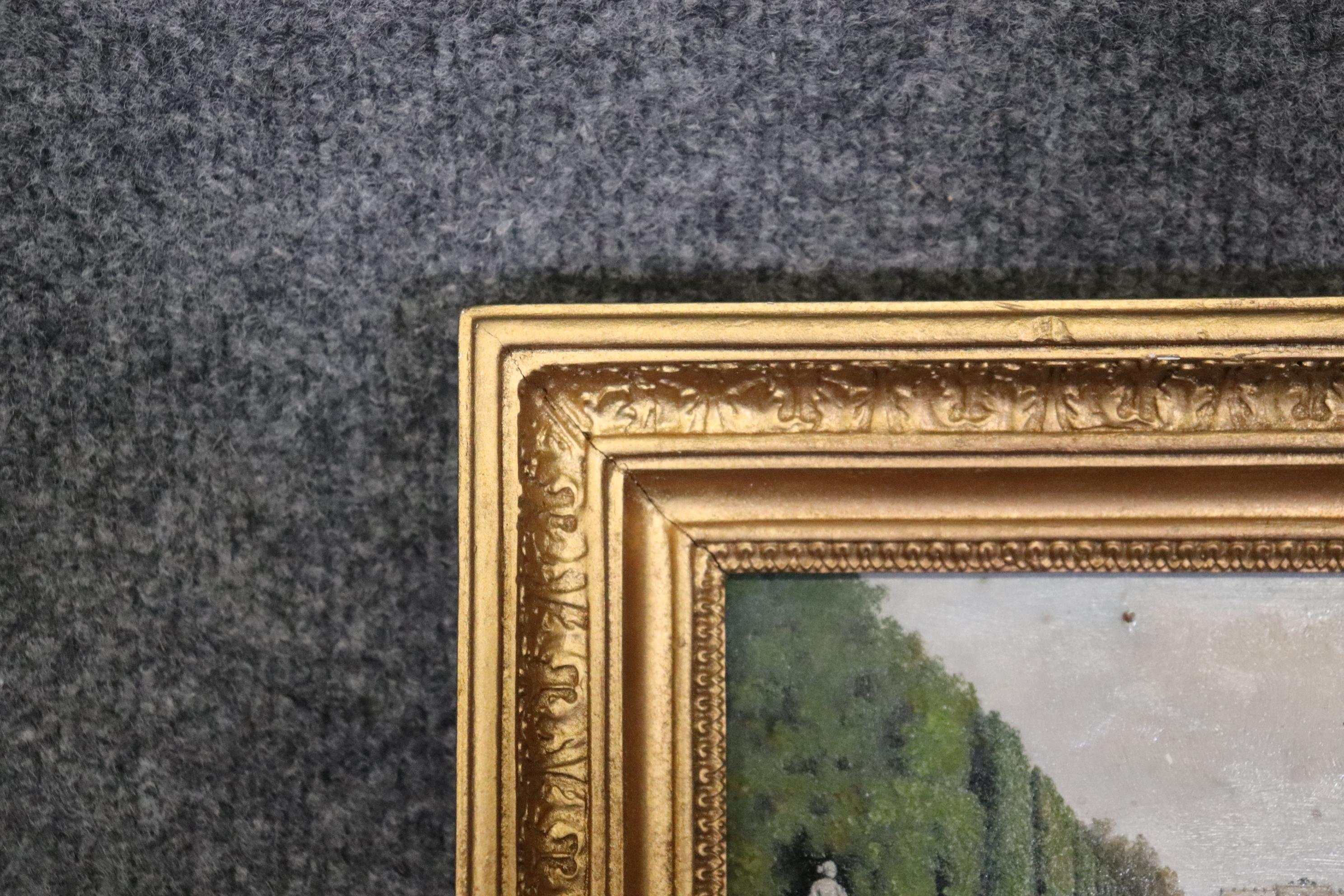 Pintura al óleo sobre tabla de un paisaje de estilo gran turismo neoclásico mini antiguo Alemán en venta
