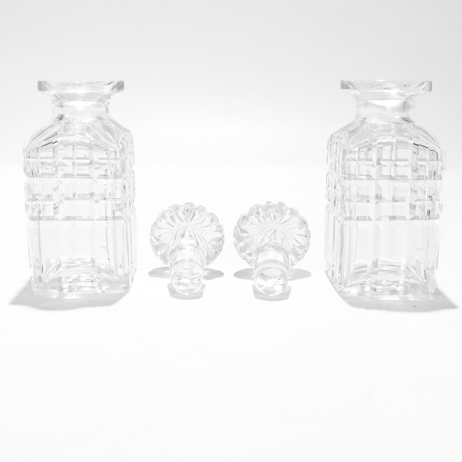 Antique Miniature 19th C. Travel or Perfume Decanter Tantalus in Oak & Cut Glass For Sale 11