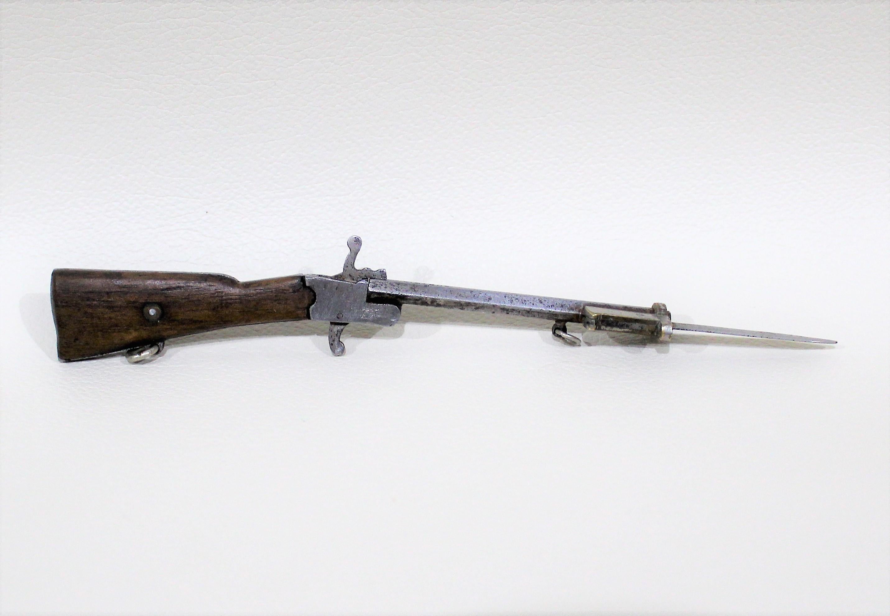 Antique miniature Austrian rifle gun.