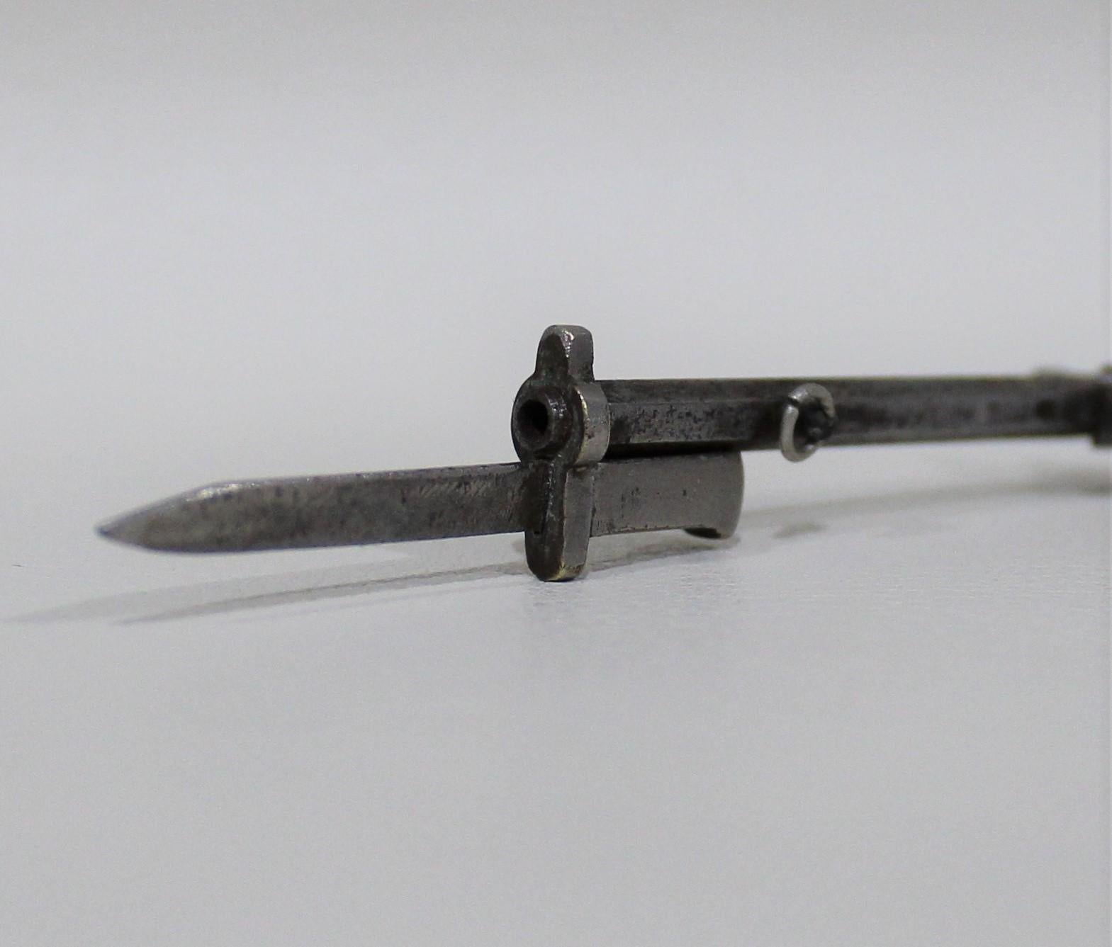 Steel Antique Miniature Austrian Rifle Gun