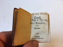 Antique Miniature Books 'Faust' by Goethe I&II, Schmidt & Günther, Leipzig, 1907